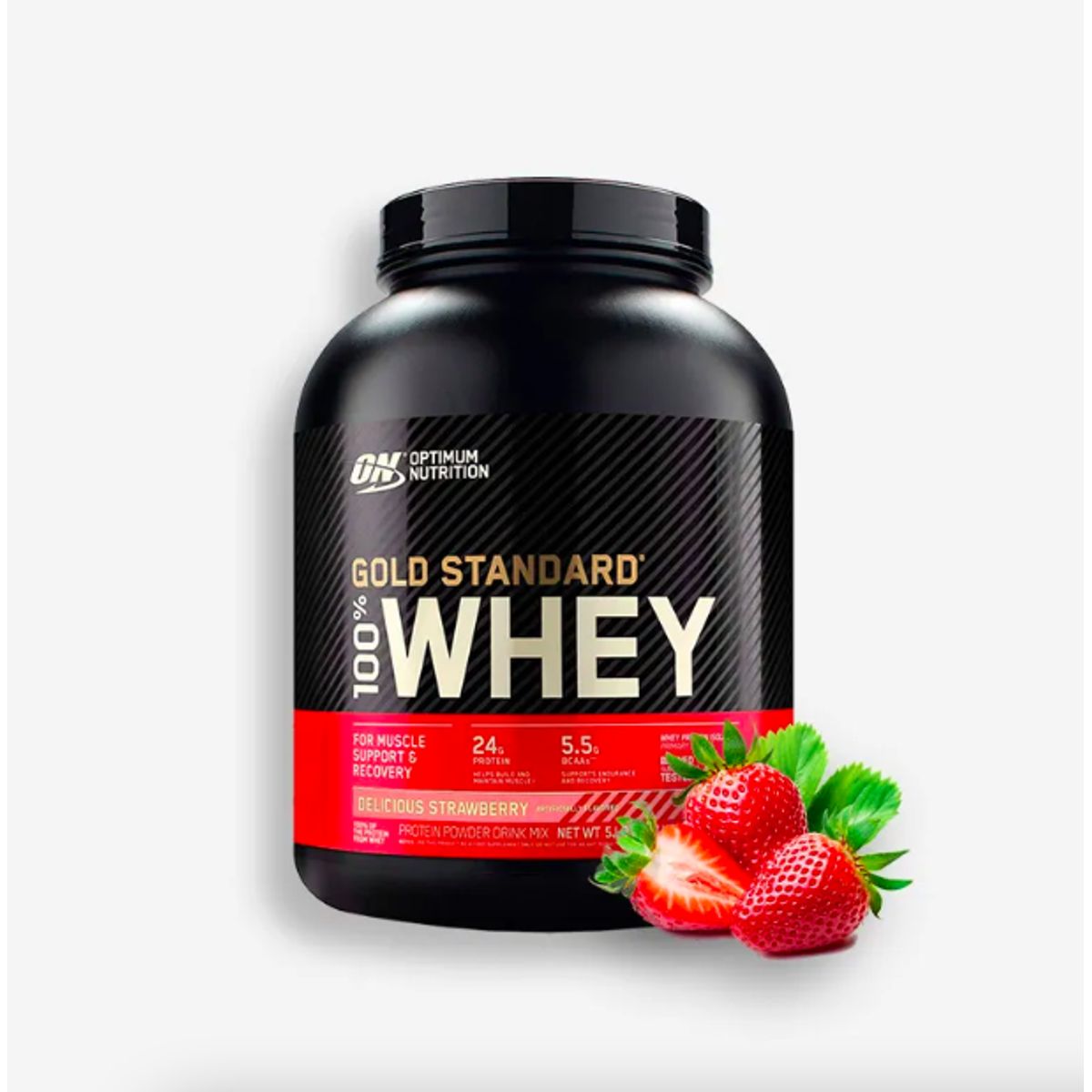 OPTIMUM NUTRITION - Gold Standard 100% Whey Optimum Nutrition Fresa 5LB ENVIO RAPIDO