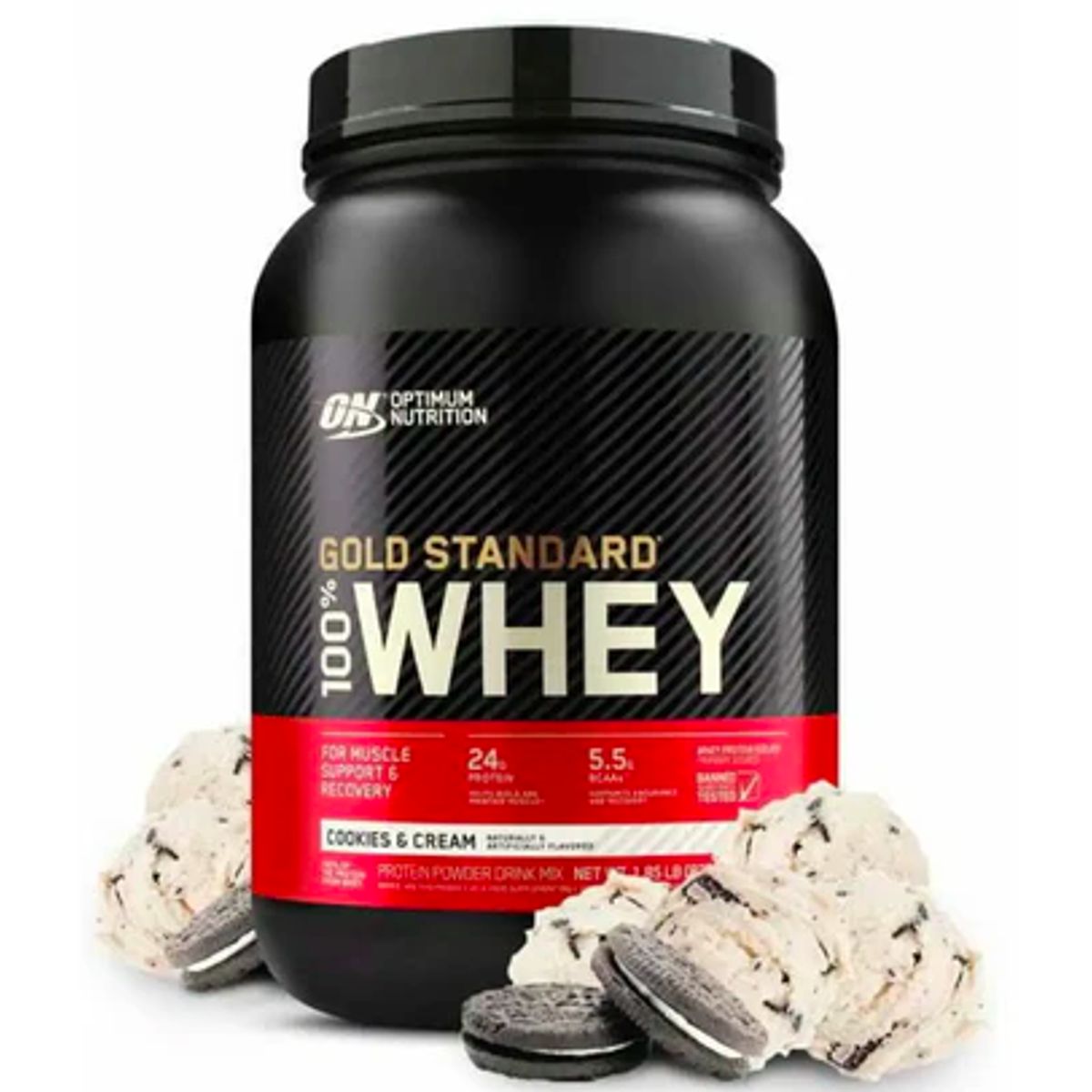 OPTIMUM NUTRITION - Gold Standard 100% Whey Optimum Nutrition cookies 2lb