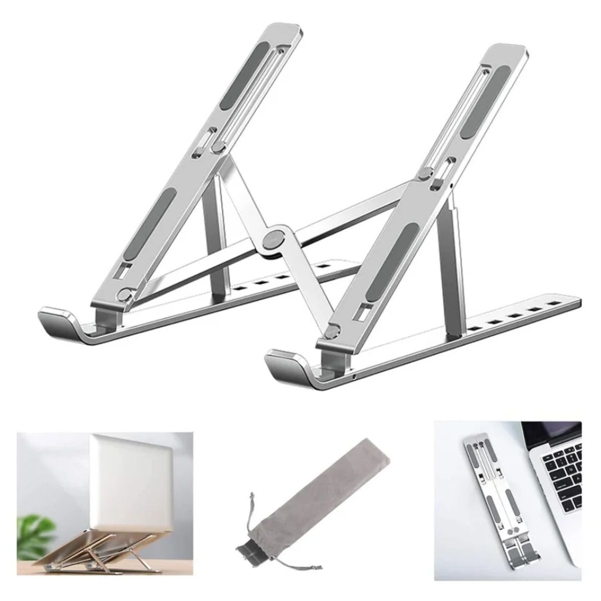 GENERICO - Base Ajustable para Computador Portátil  Aluminio Antideslizante