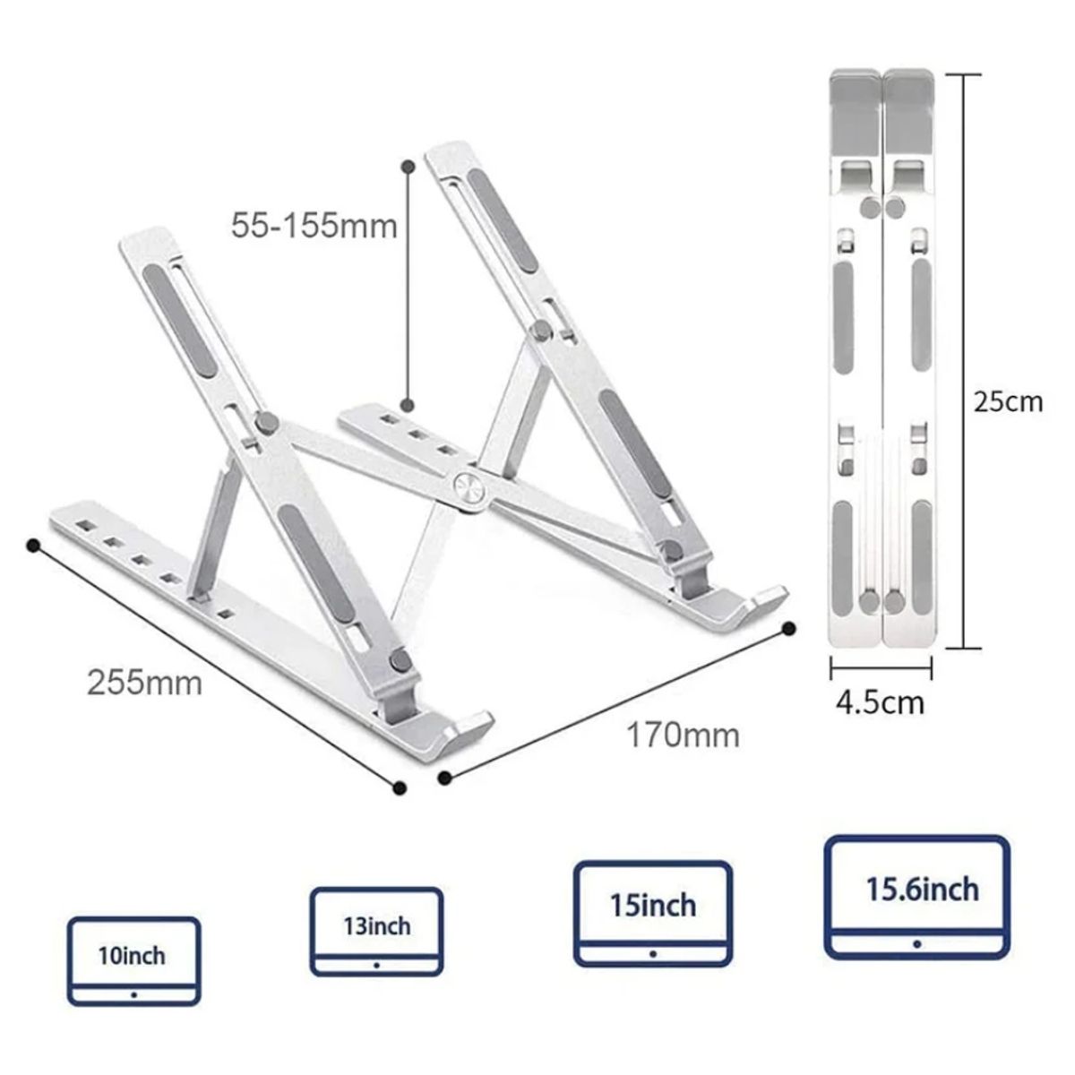 GENERICO - Base Ajustable para Computador Portátil  Aluminio Antideslizante