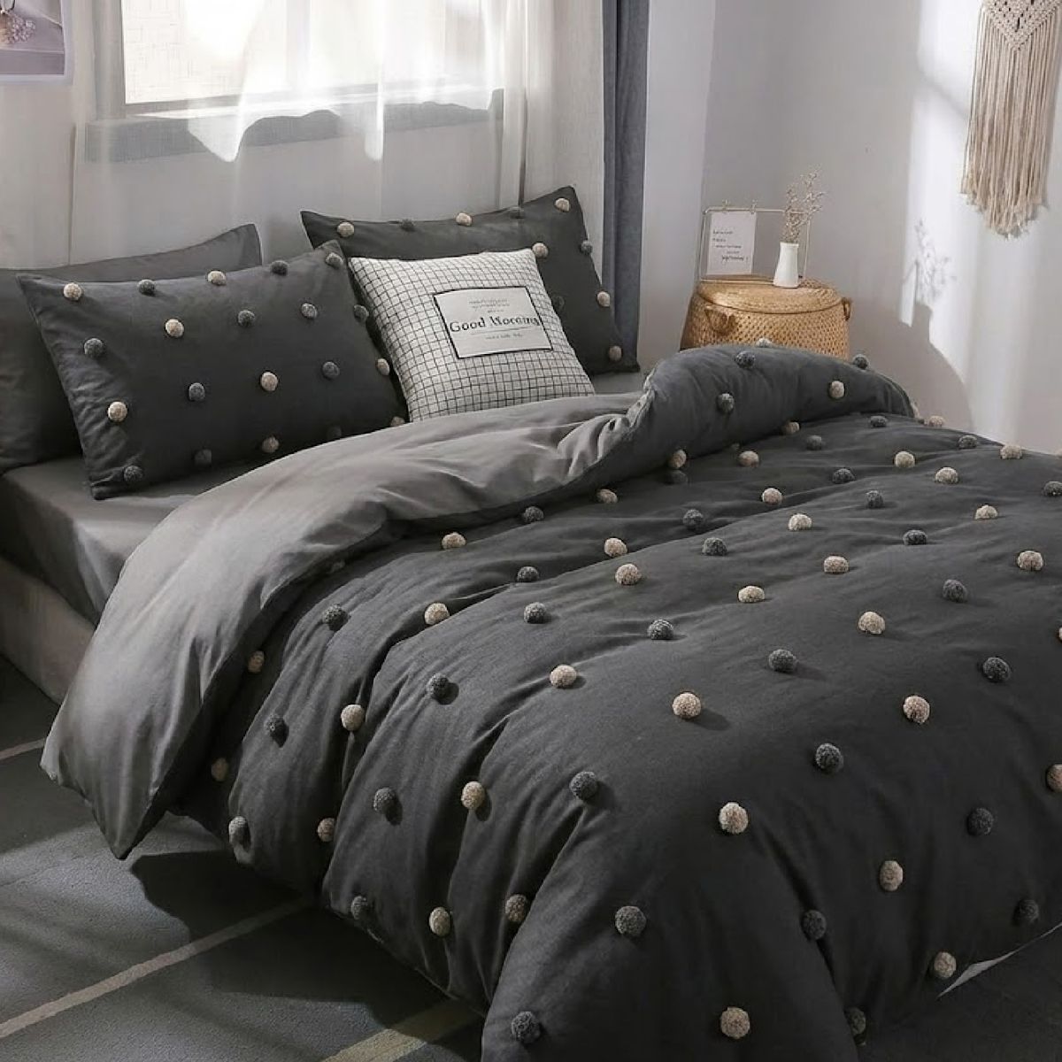 MY HOME STORE - Duvet Harmony  PomDeco - Negro