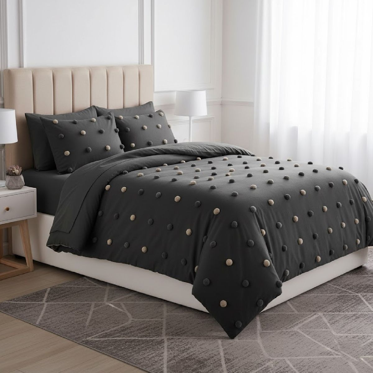 MY HOME STORE - Duvet Harmony  PomDeco - Negro