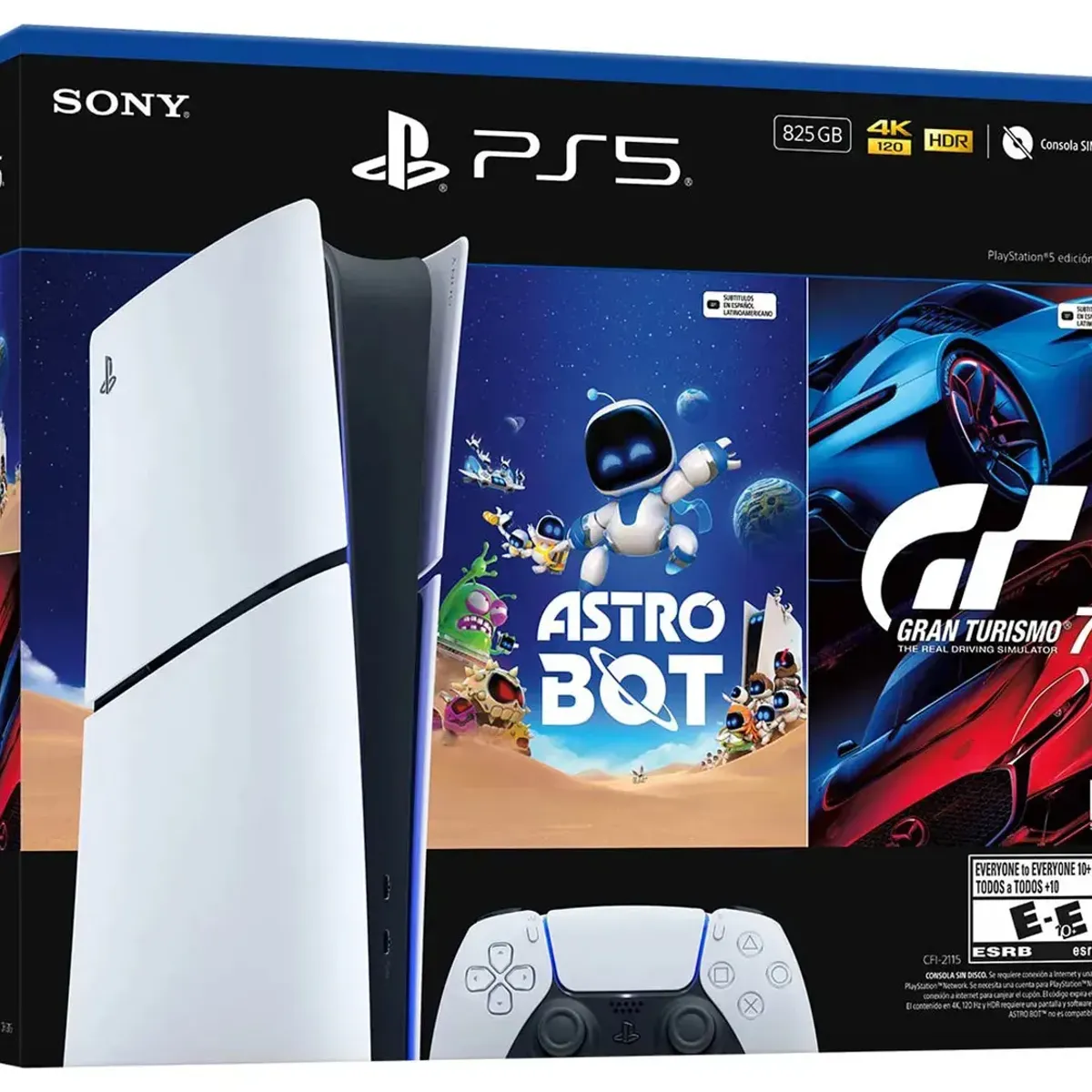 PLAYSTATION - Consola PS5 Edición Digital Modelo Slim Bundle Astro Bot - Gran Turismo 7