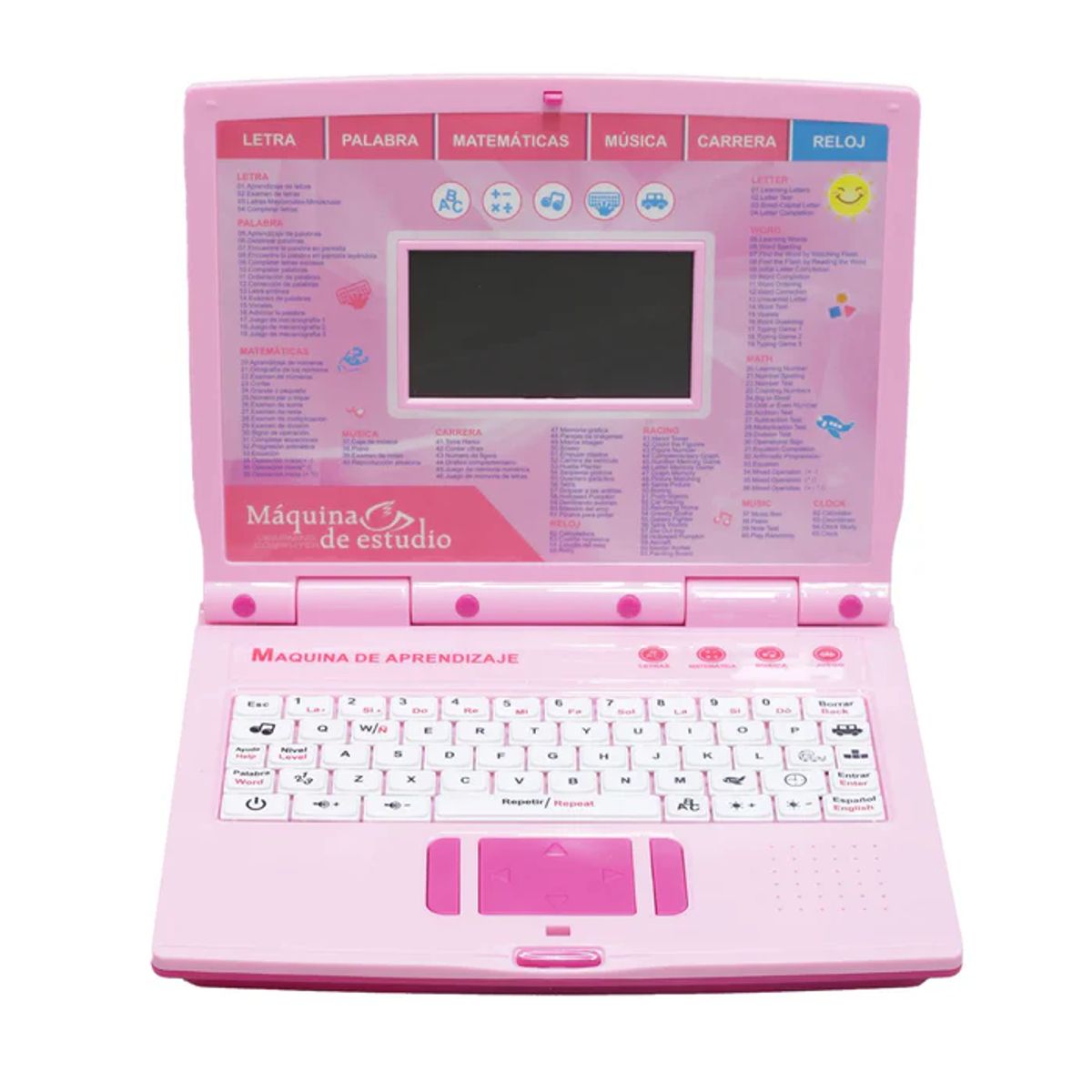 GENERICO - Computador Didactico Juguete Con 130 Funciones - Rosa