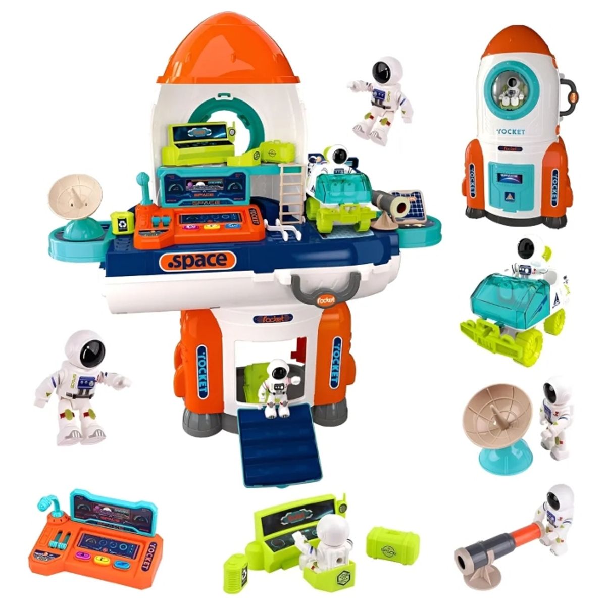 GENERICO - Juguete Cohete Astronauta Transformable 2 En 1