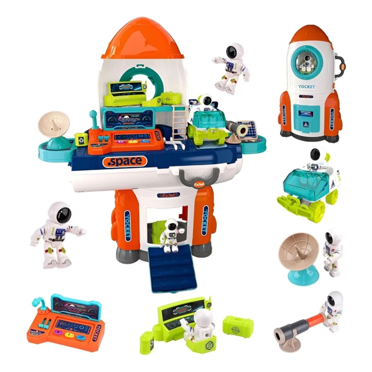 GENERICO - Juguete Cohete Astronauta Transformable 2 En 1