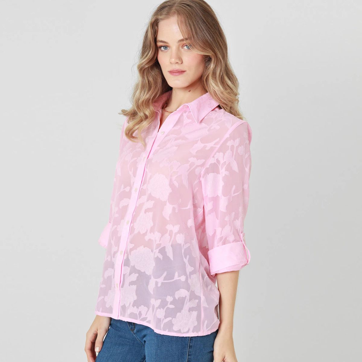 FDS - Blusa Cuello Camisero 3 Cuartos