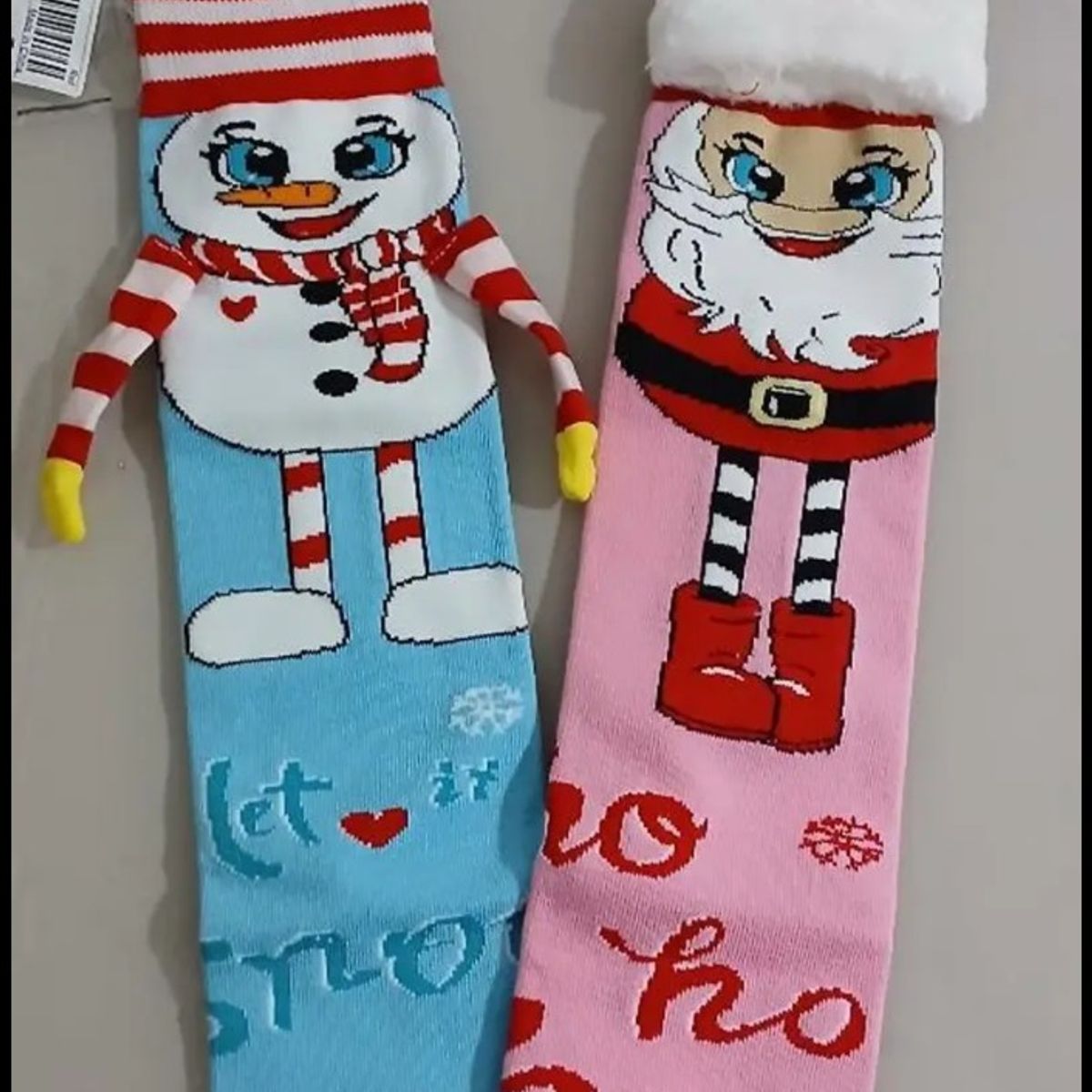 ARTHOMETEXTIL - Figura Navideña Papá Noel muñeco de nieve medias