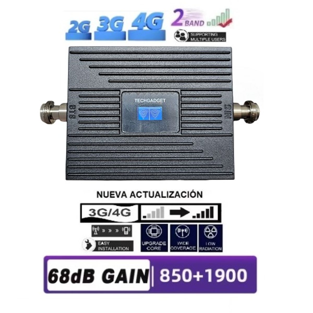 GENERICO - Antena amplificador señal celular 2g 3g 4g finca urbano rural