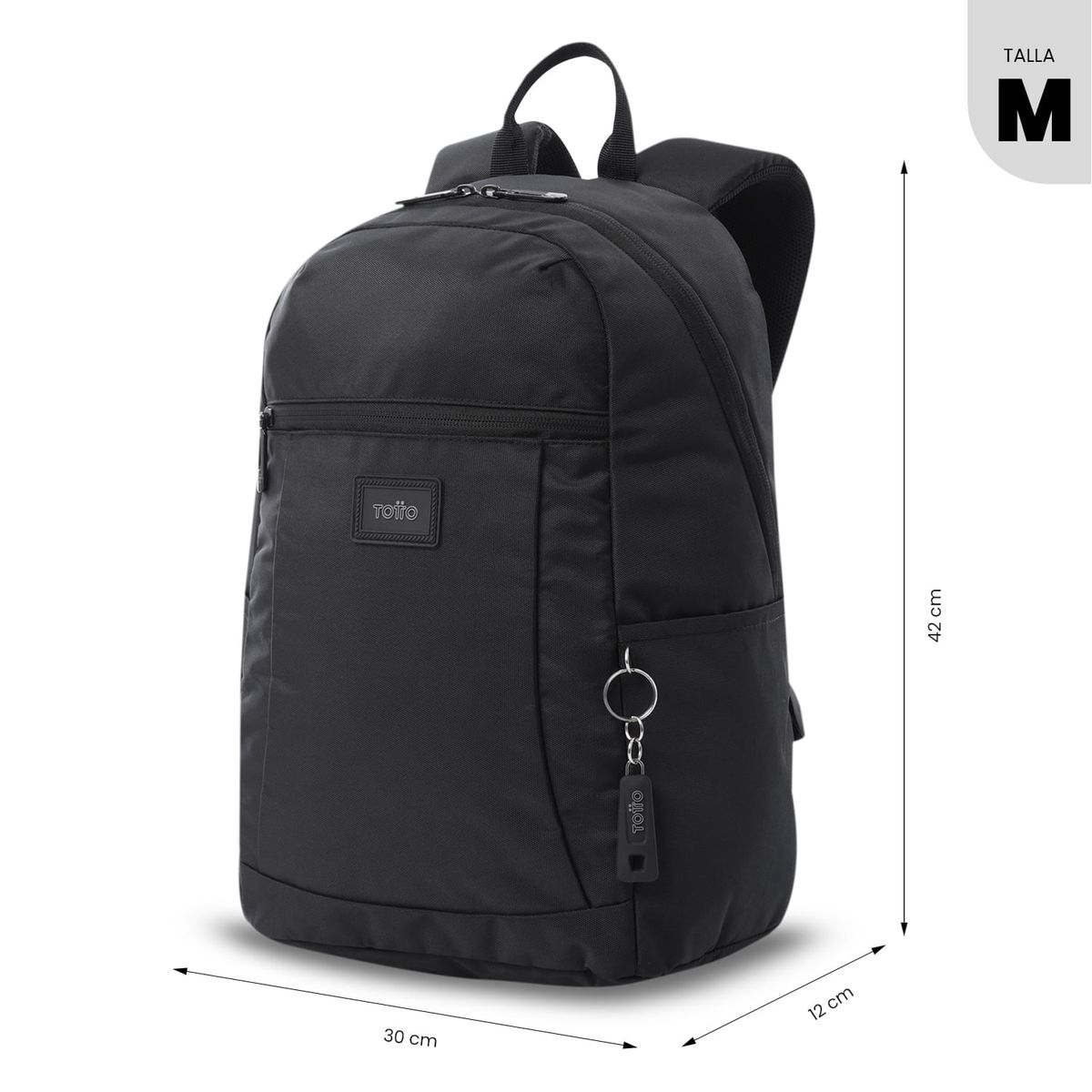 TOTTO - Morral Universitario Porta PC 13" Trik M2 Negro Unisex