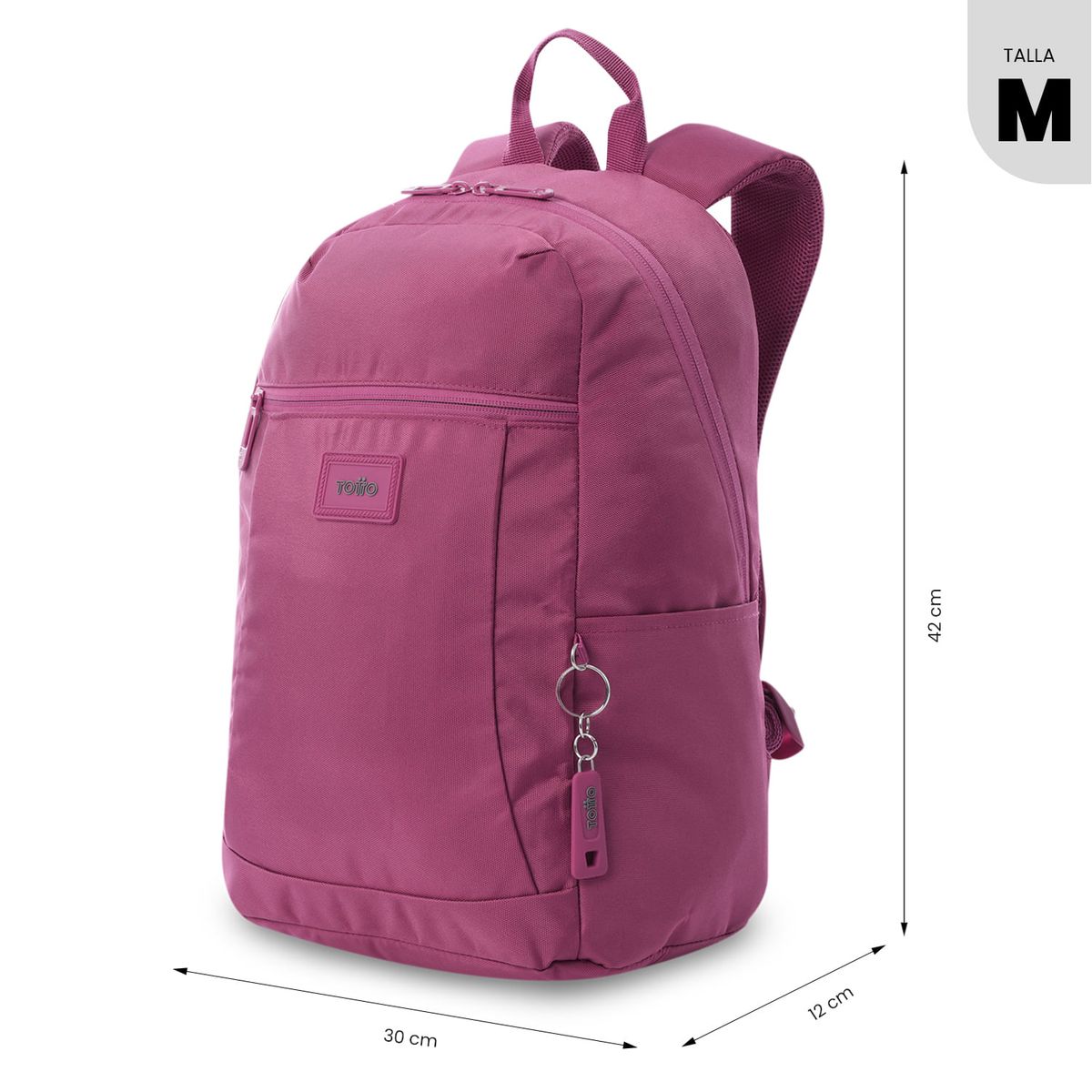 TOTTO - Morral Universitario Porta PC 13 Trik M2 Rosado Rose Mujer