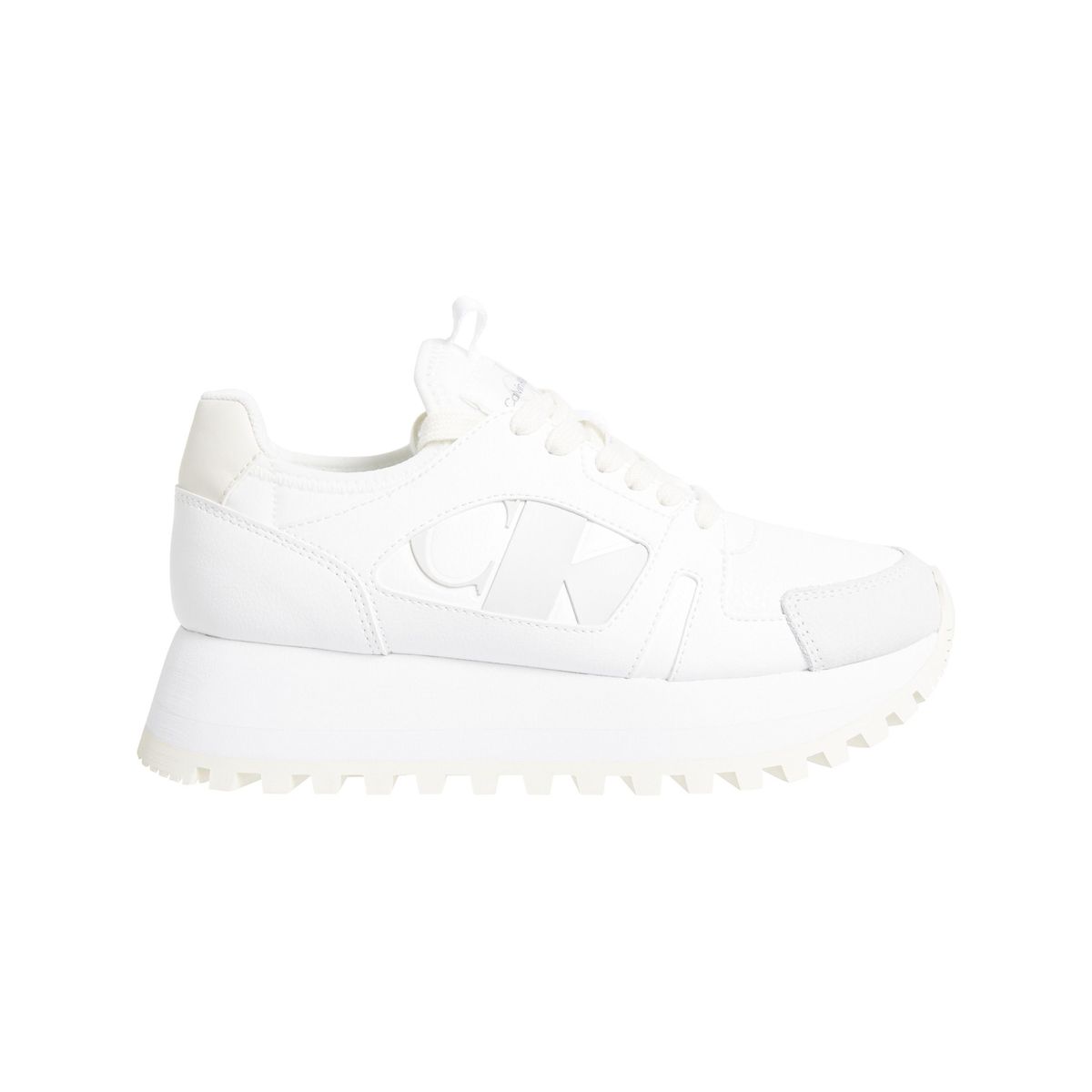 CALVIN KLEIN - Tenis blanco runner de plataforma Calvin Klein