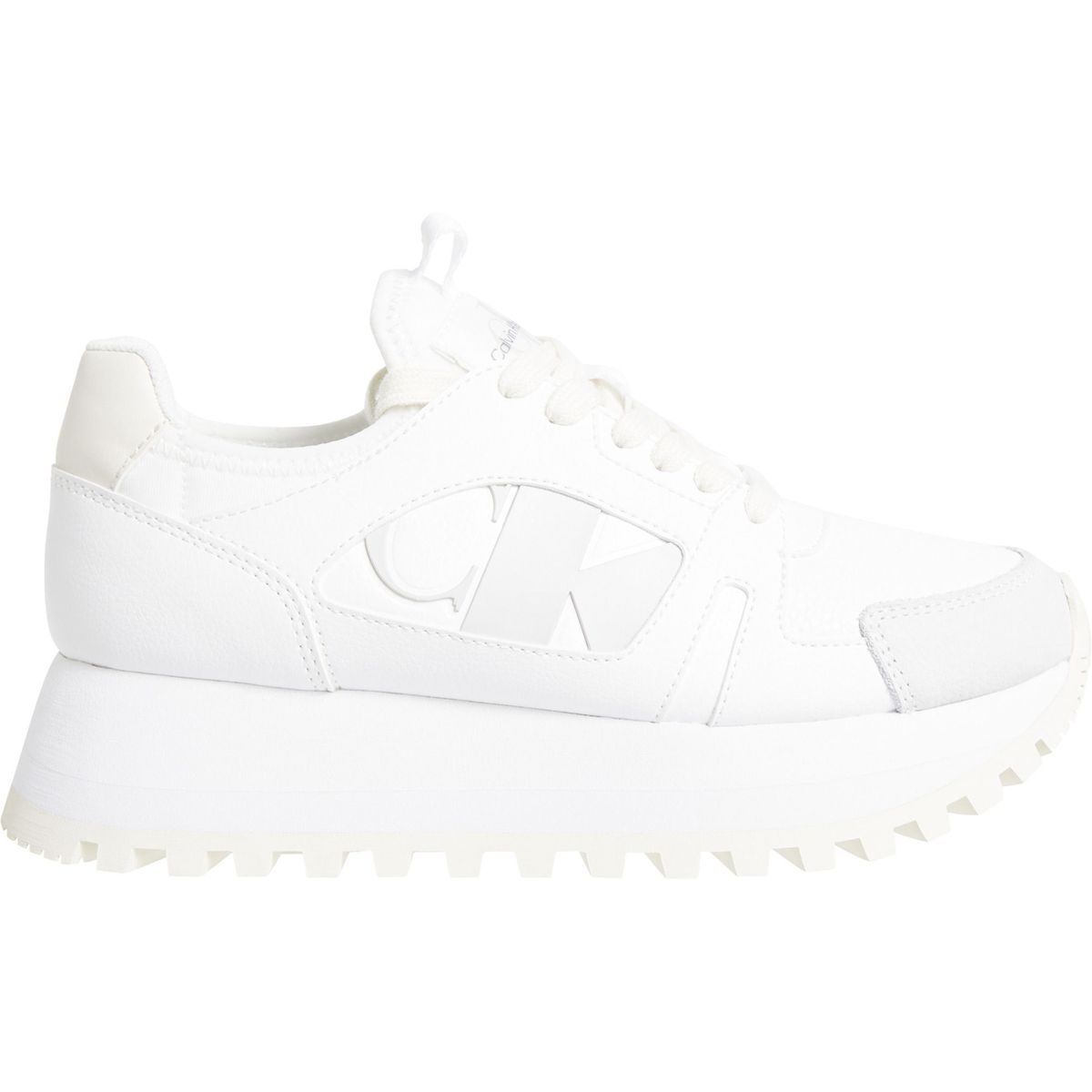 CALVIN KLEIN - Tenis blanco runner de plataforma Calvin Klein