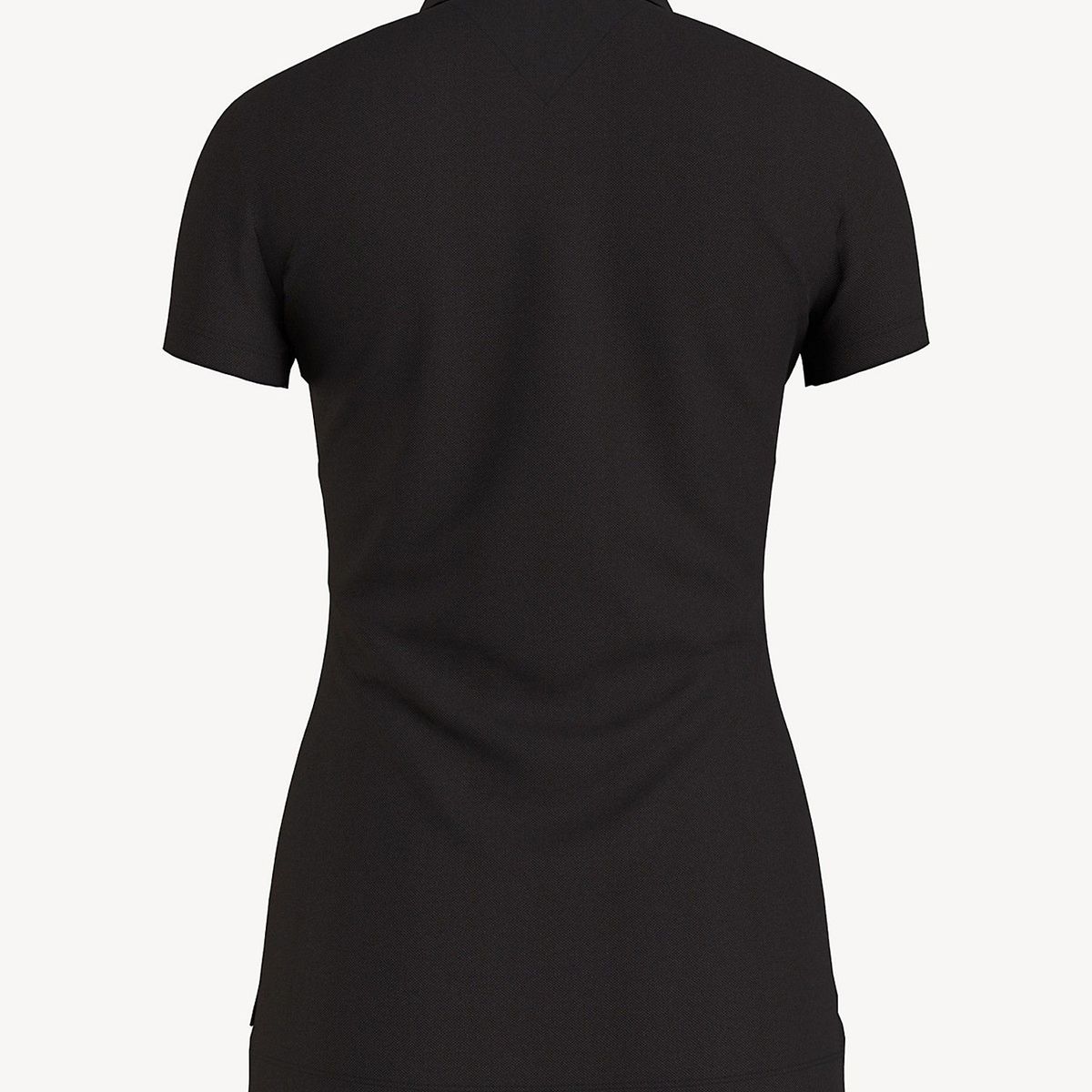 TOMMY HILFIGER - Polo negro de corte slim con manga corta Tommy Hilfiger