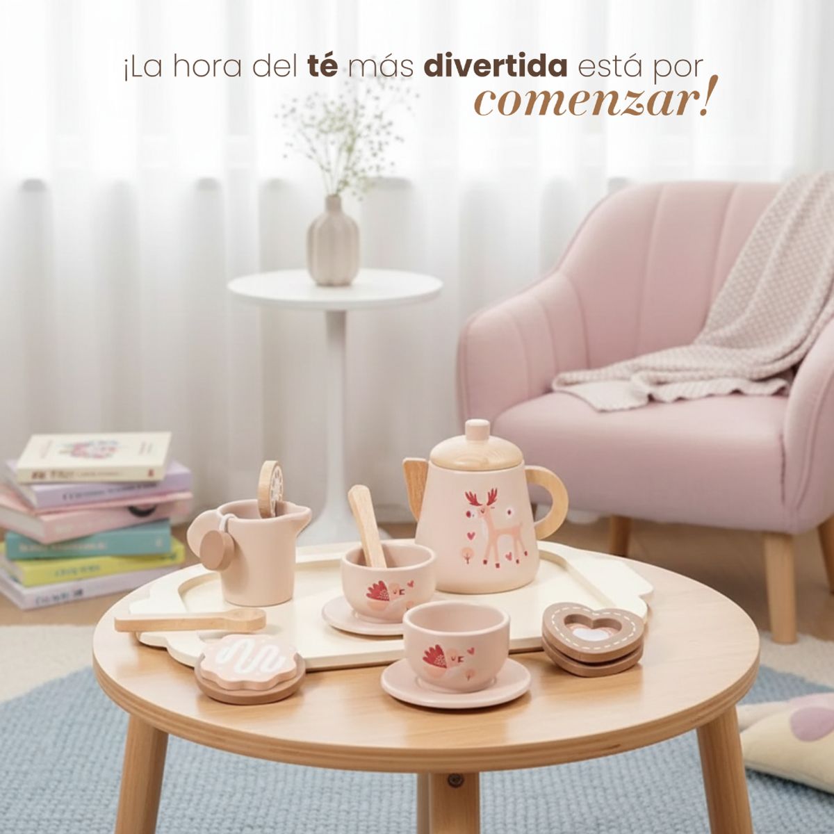 GENERICO - Juego De Té Para Niños Montessori Didáctico Madera