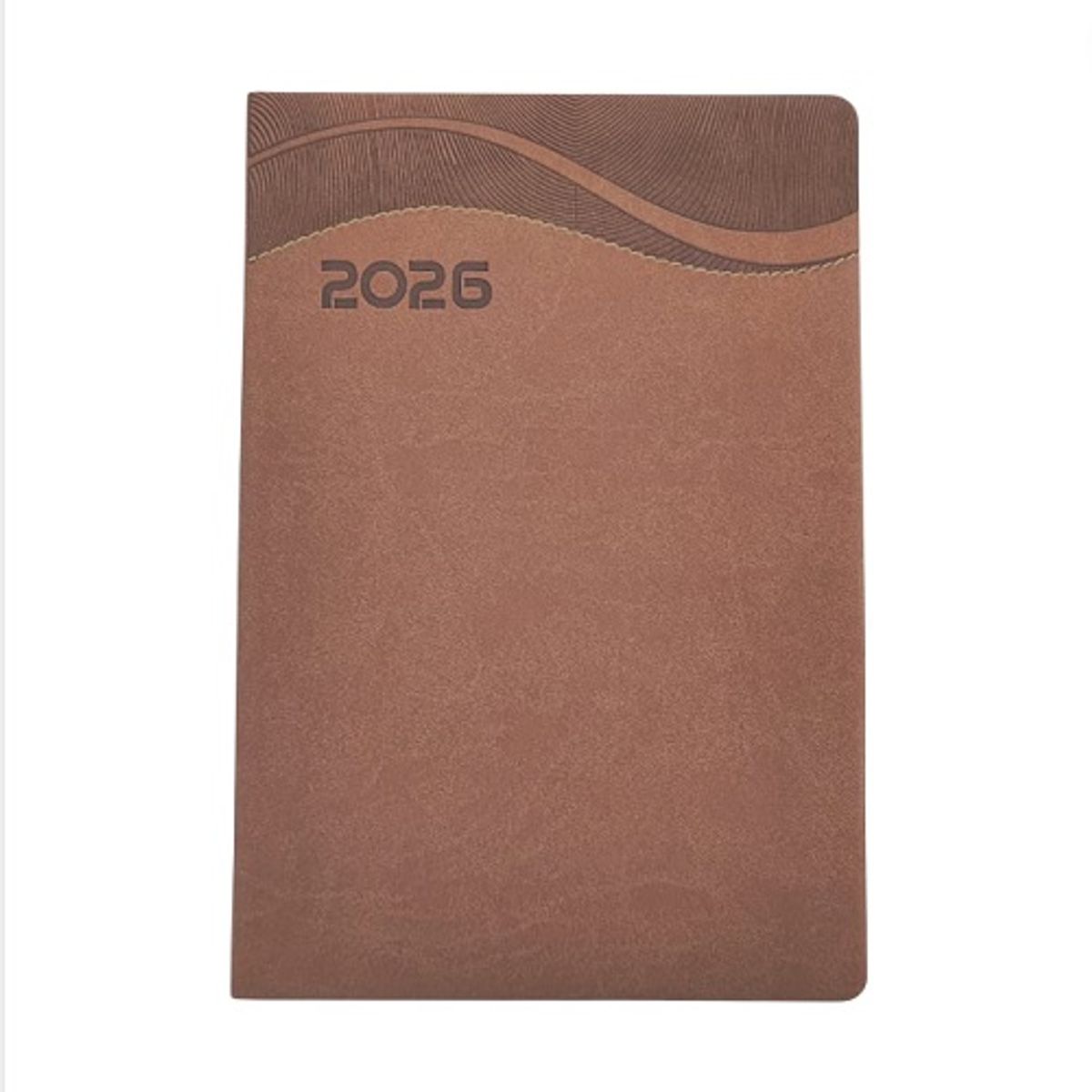GENERICO - Agenda Diaria Gerencial Marrón Claro Con Planeador Mensual 2026