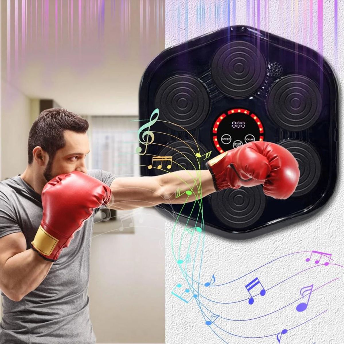 CUC - Máquina Boxeo Bluetooth Incluye Guantes No Generico