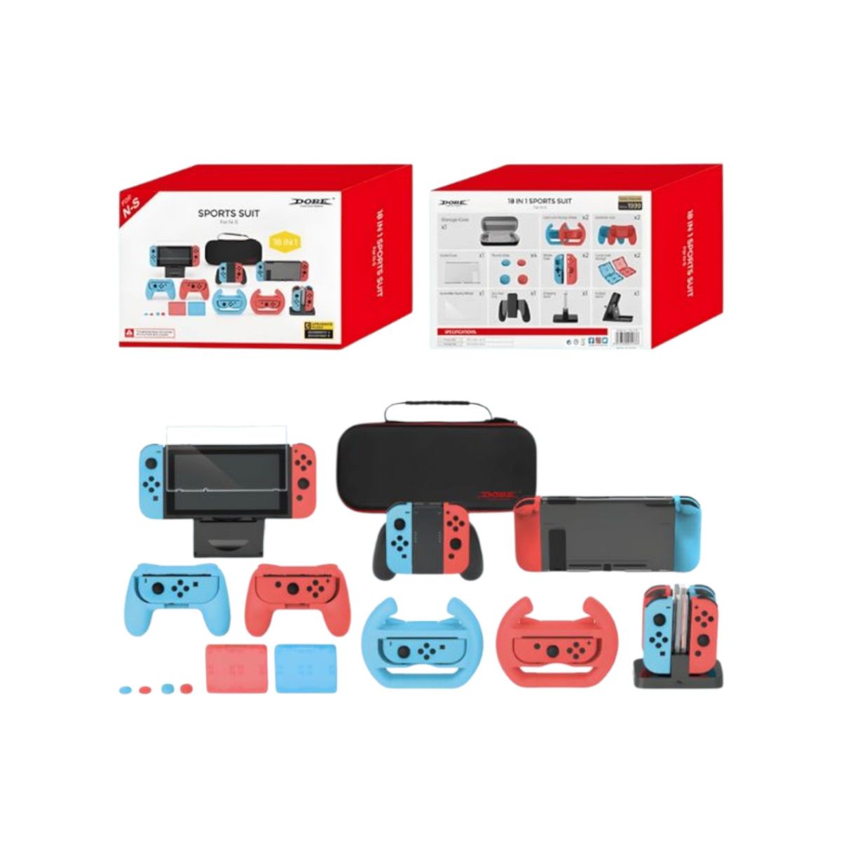 GENERICO - Kit Accesorios 18 En 1 Compatible Switch (primera Version)