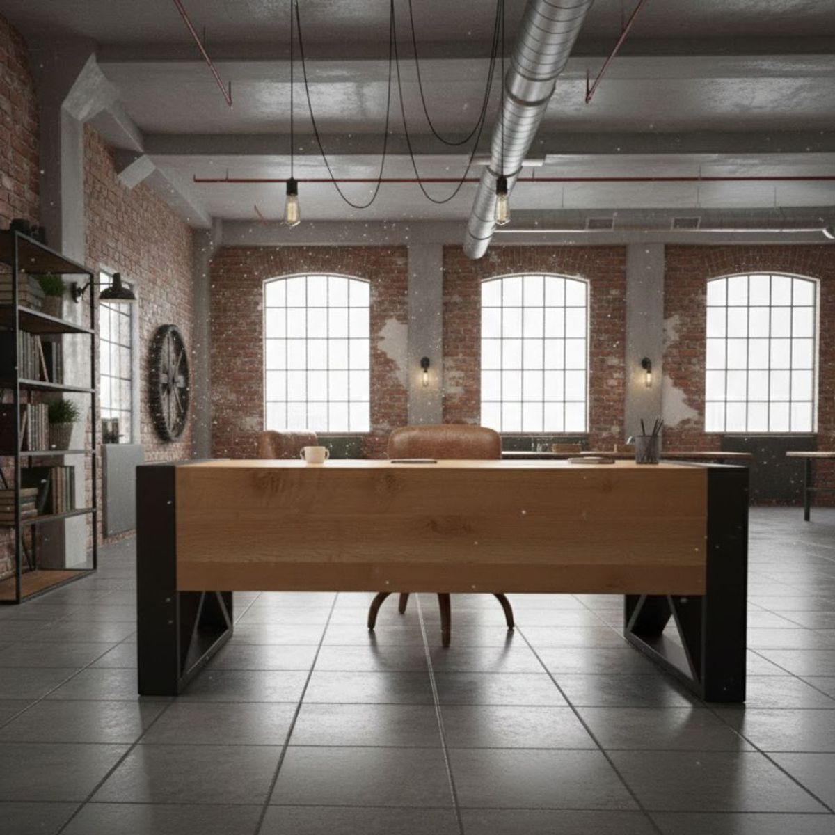 22 GRADOS DECORACION - Escritorio Epsilon 200cm x 80cm Roble y metal