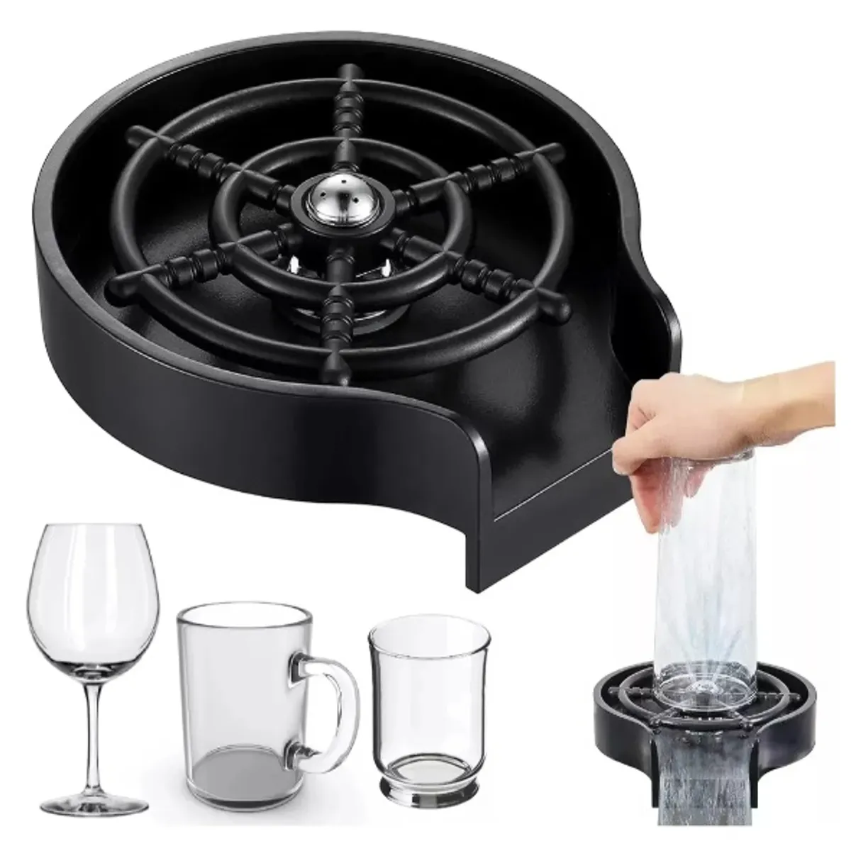 CHINA GLAZE - Lavadora Automática De Vasos Tazas Y Copas Para Cocina Y Hogar