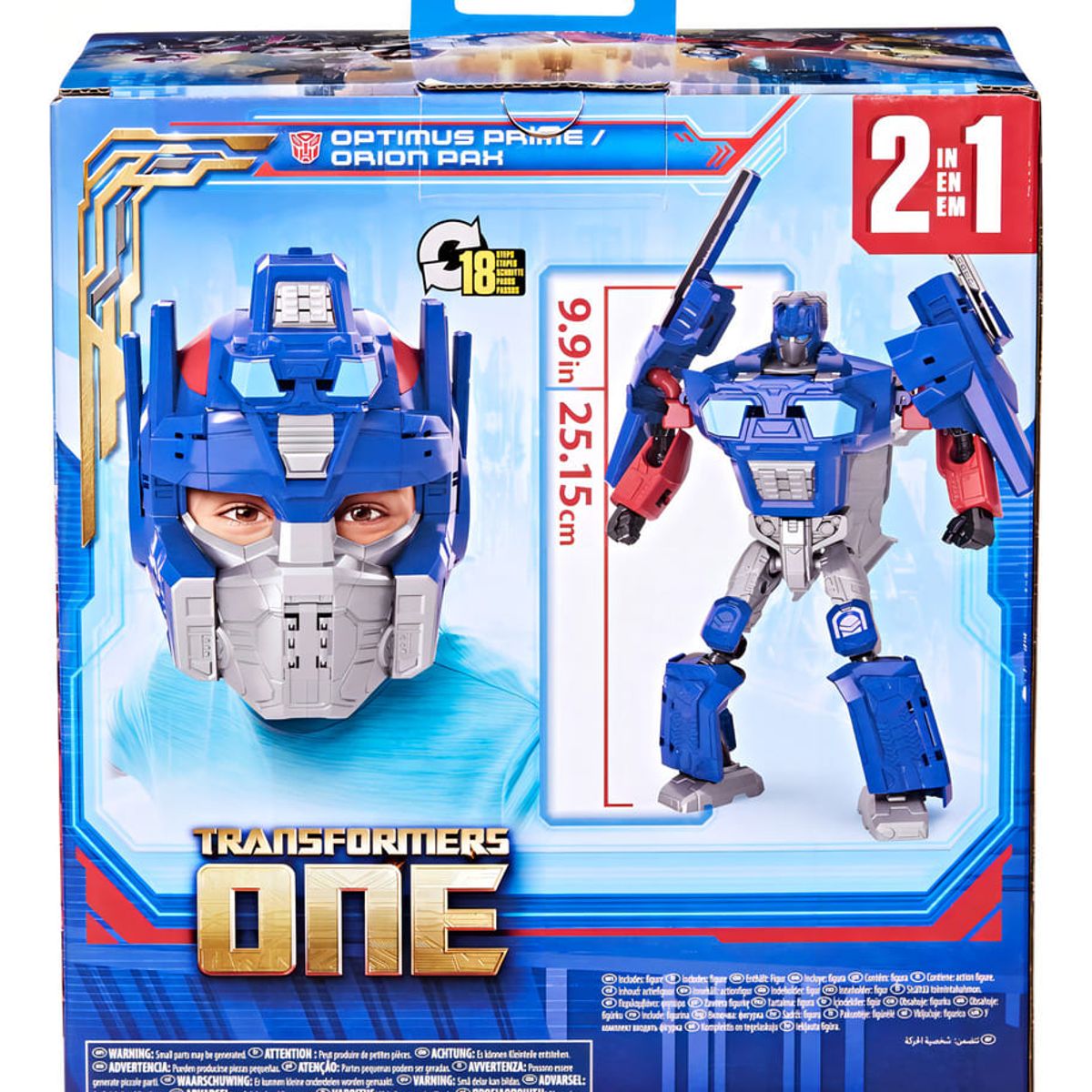 TRANSFORMERS - Figura Y Máscara Transformers One Optimus Prime Robot Origin