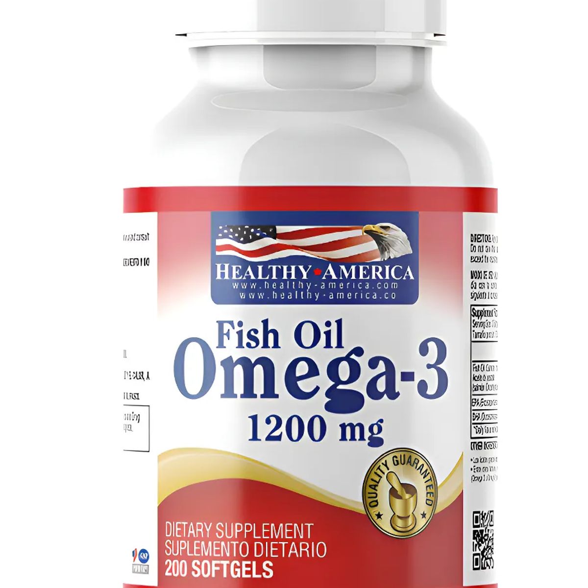 HEALTHY AMERICA - Omega Fish Oil 1200 Mg 200 Softgels