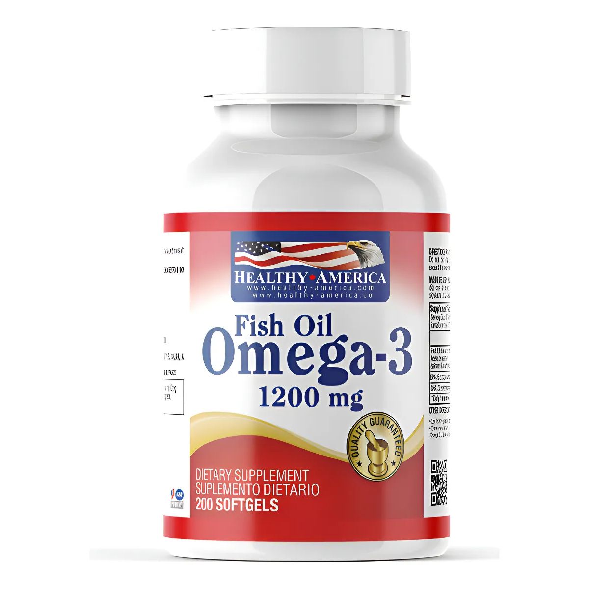 HEALTHY AMERICA - Omega Fish Oil 1200 Mg 200 Softgels