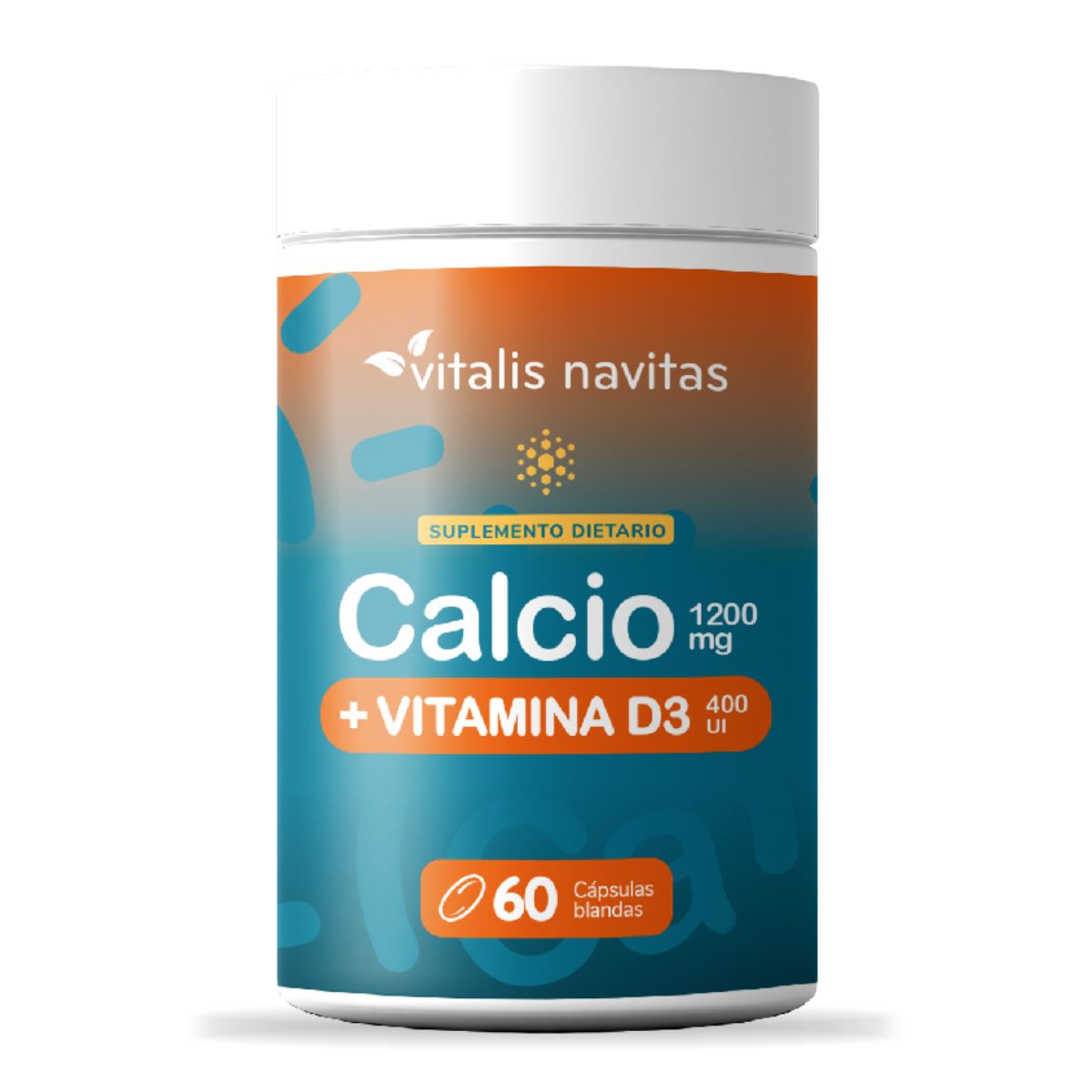 NUTRIPHARMA - Calcio + Vitamina D3 Vitalis Navitas 60 Cápsulas