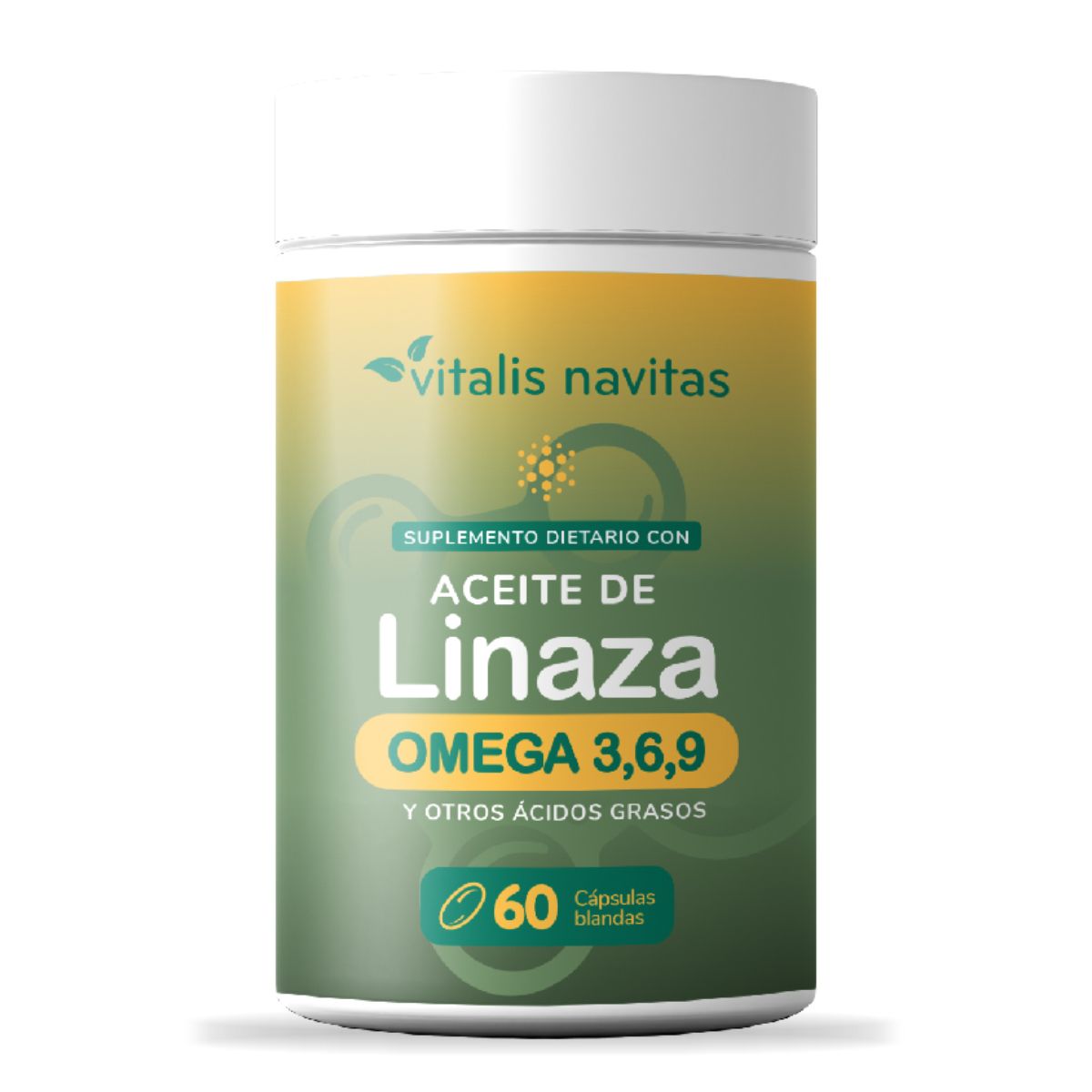 NUTRIPHARMA - Aceite De Linaza + Omega 3, 6 Y 9 Vitalis Navitas (60 Cápsulas)