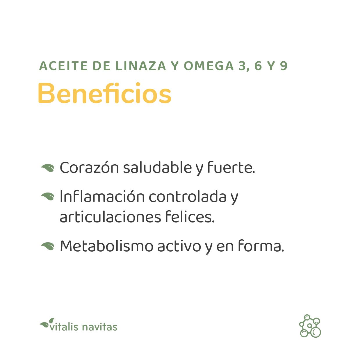 NUTRIPHARMA - Aceite De Linaza + Omega 3, 6 Y 9 Vitalis Navitas (60 Cápsulas)
