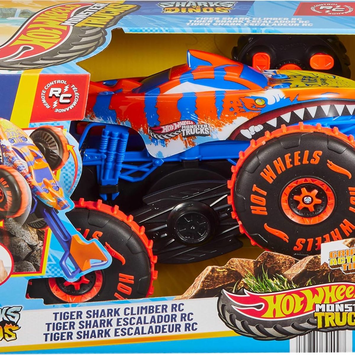 HOT WHEELS - Hot Wheels Monster Trucks A Control Remoto Tiger Shark Escala 1-15