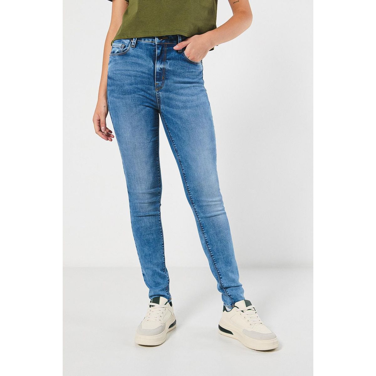 KOAJ - KOAJ Jean jegging super alto azul medio MUJER