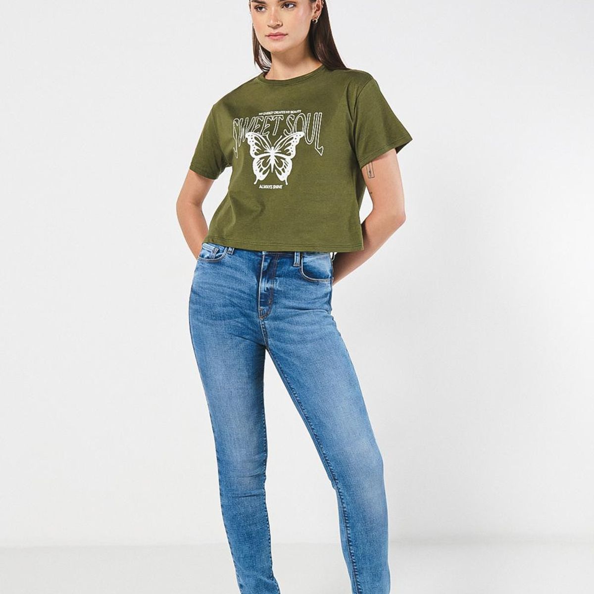 KOAJ - KOAJ Jean jegging super alto azul medio MUJER