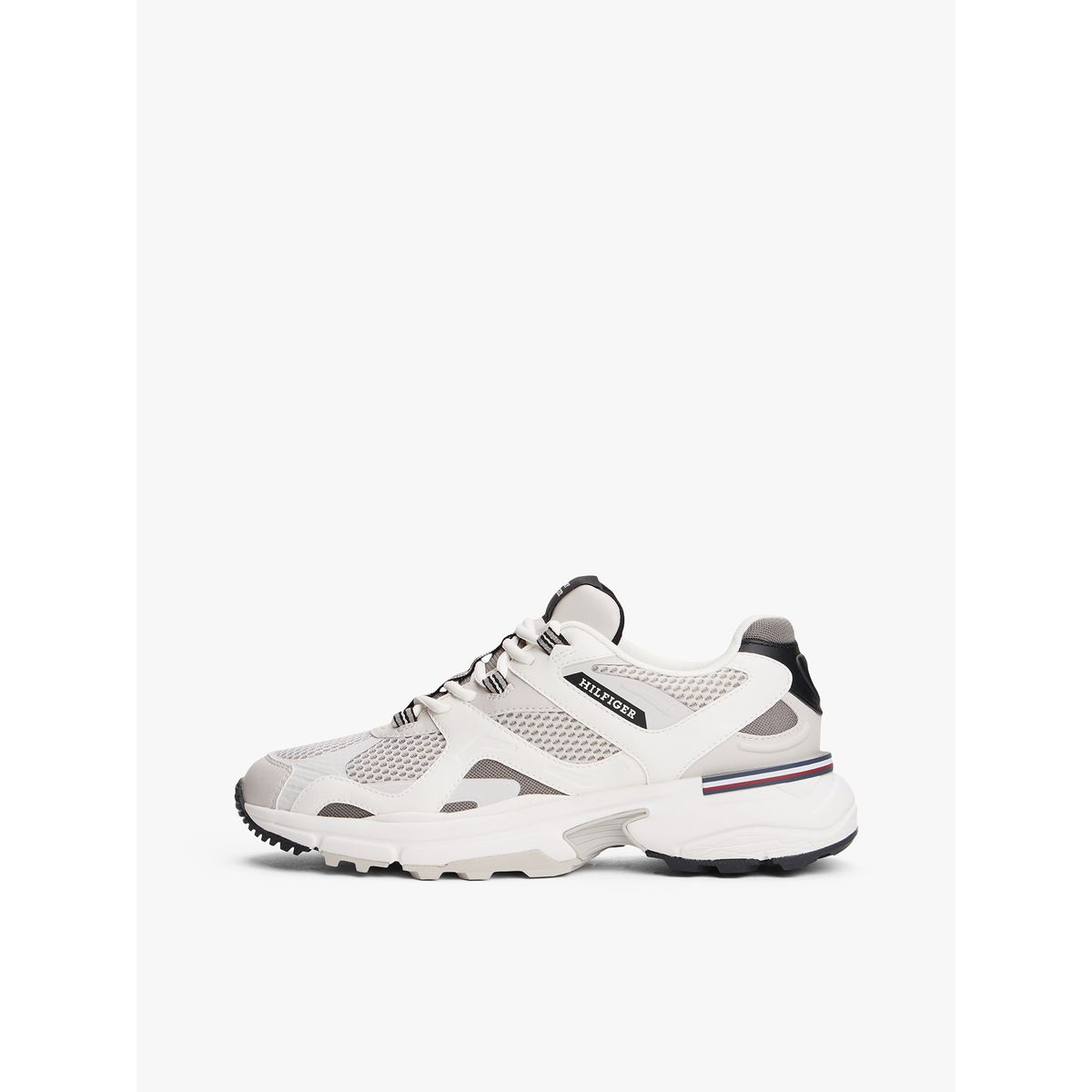 TOMMY HILFIGER - Tenis gris deportivos con monotipo Hilfiger Tommy Hilfiger