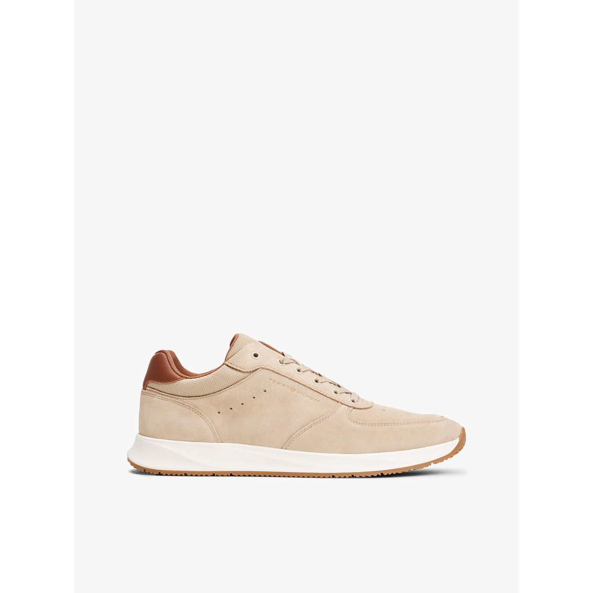 TOMMY HILFIGER - Tenis beige deportivos híbridos de ante Tommy Hilfiger