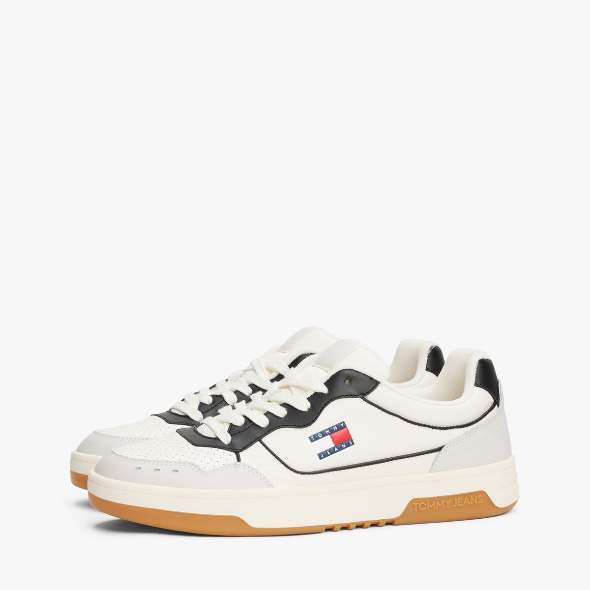 TOMMY HILFIGER - Tenis blanco de cuero con suela cupsole Tommy Hilfiger