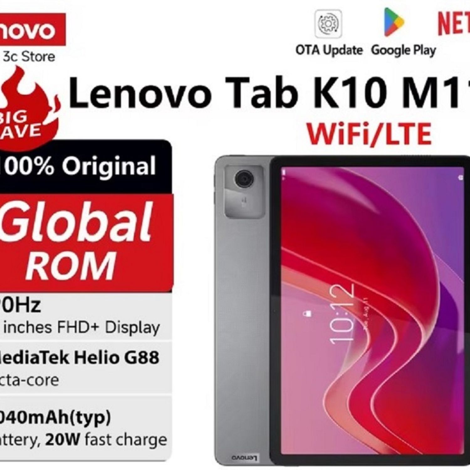 Tablet Lenovo K10 Tab M11 8GB+128GB Lenovo | Falabella Colombia