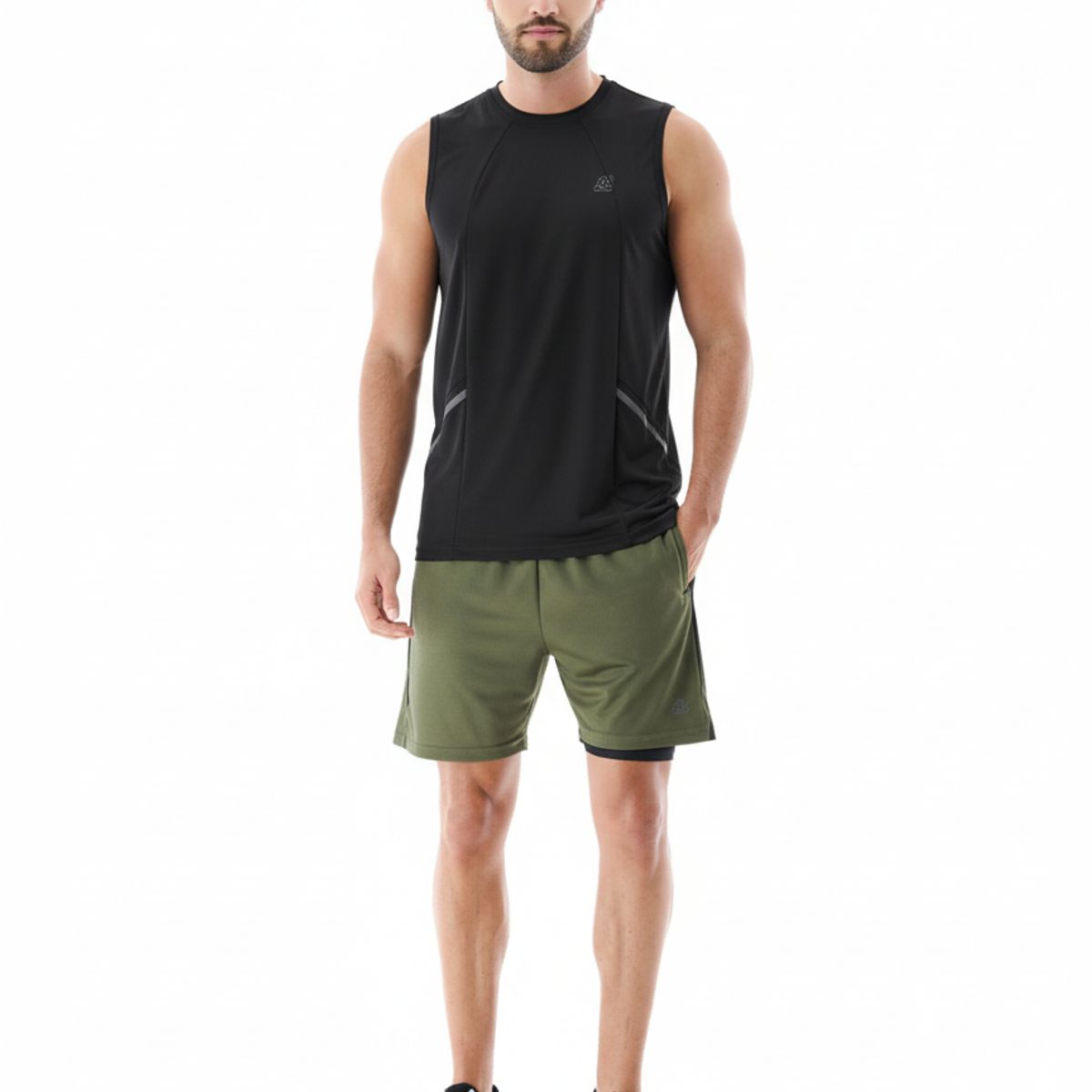 BELIFE - Camiseta deportiva manga sisa para hombre