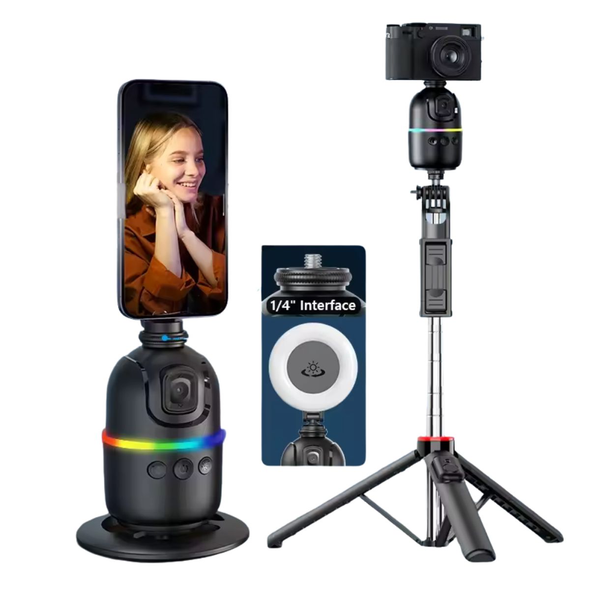 GEF - Selfie Soporte Inteligente Con Auto Seguimiento Gimbal 360°
