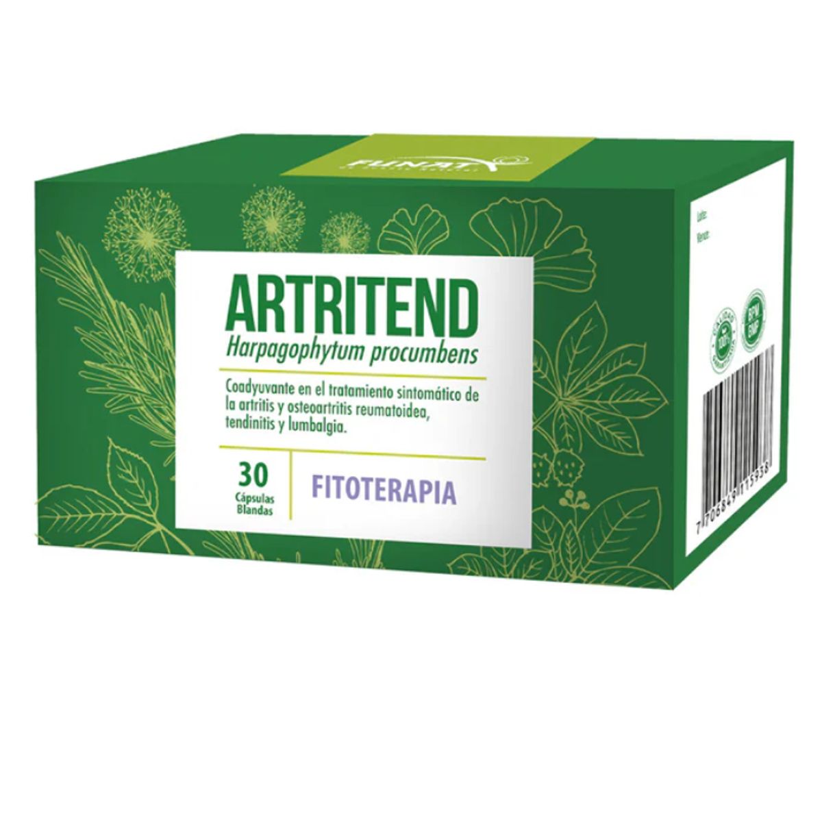FUNAT - SUPLEMENTO CON HARPAGOFITO X 30 CAPSULAS/ ARTRITEND - FUNAT