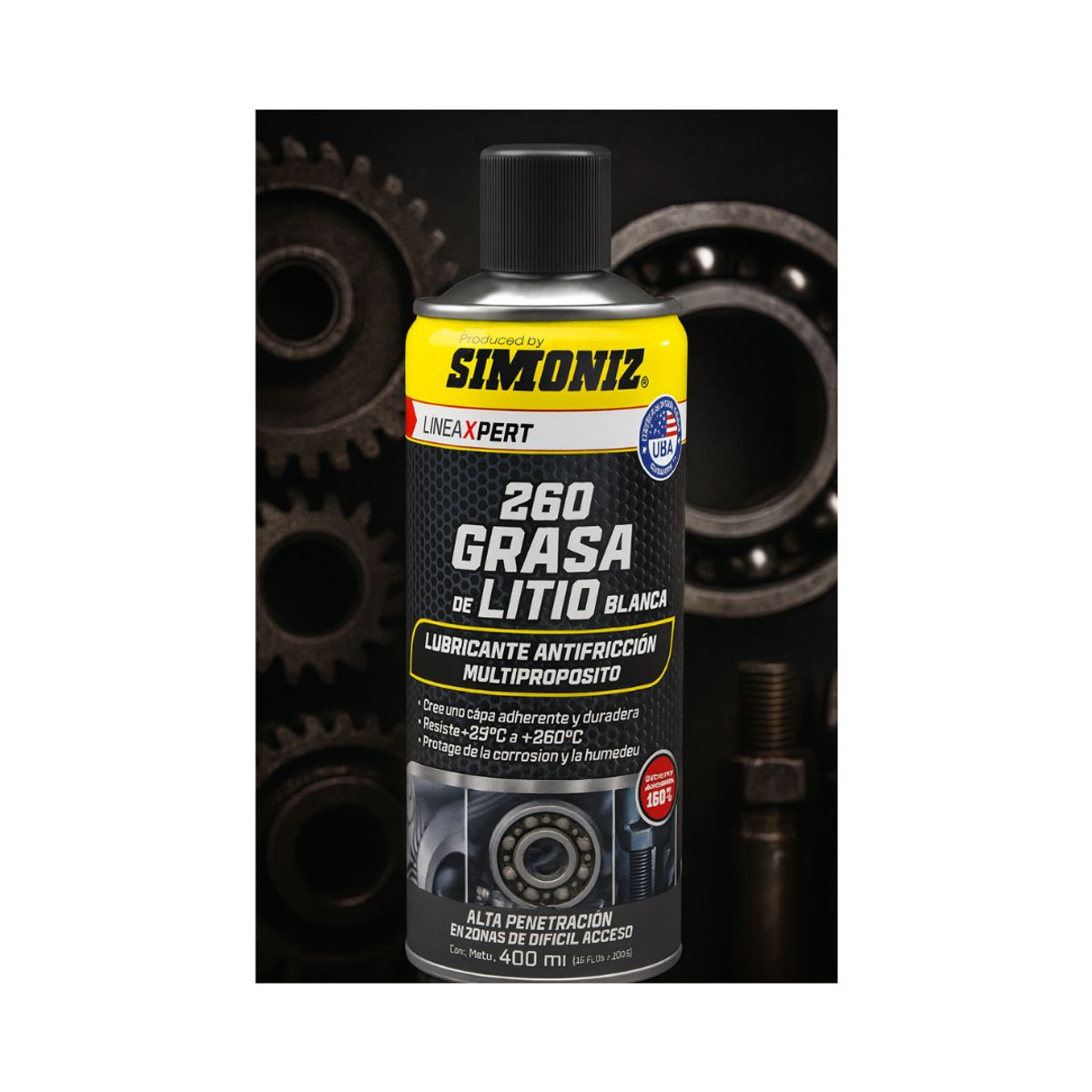 SIMONIZ - Lubricante Antifricción Grasa De Litio Blanca Simoniz - 400ML