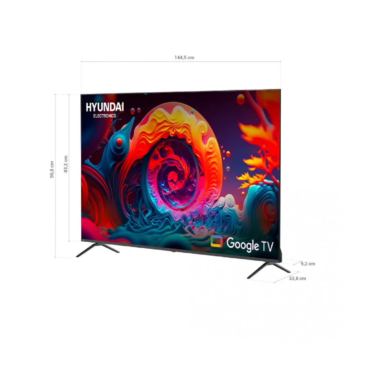 HYUNDAI - Televisor Hyundai 58 147 cm 4K UHD QLED Smart TV GOOGLE HYLED5813QG IMPORT