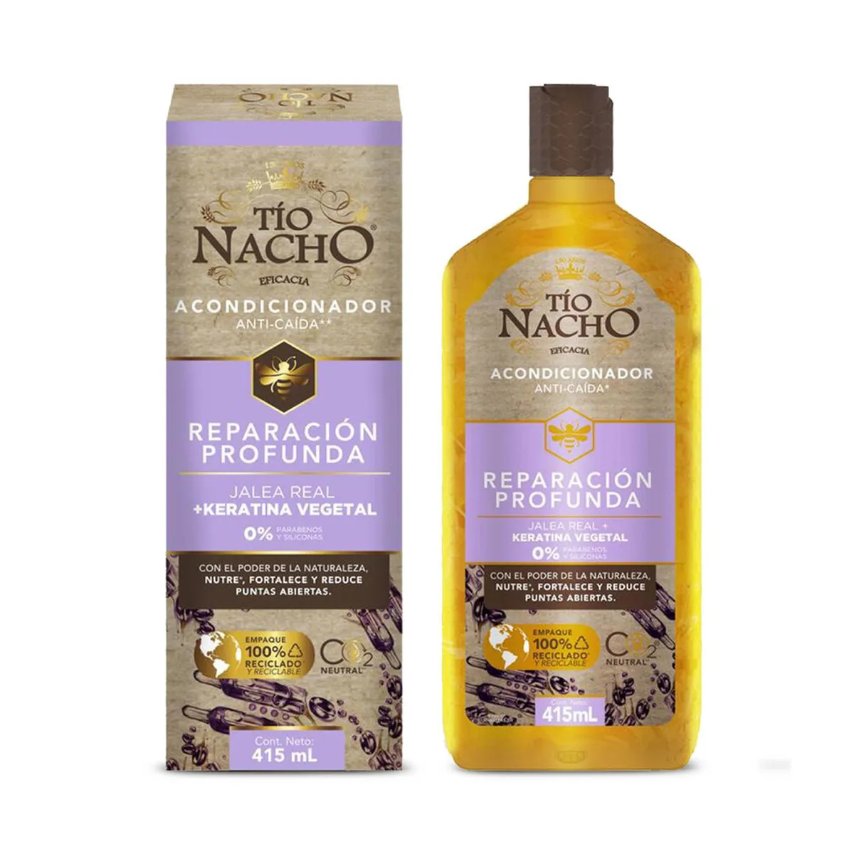 TIO NACHO - Acondicionador Tio Nacho Keratina Vegetal 415Ml
