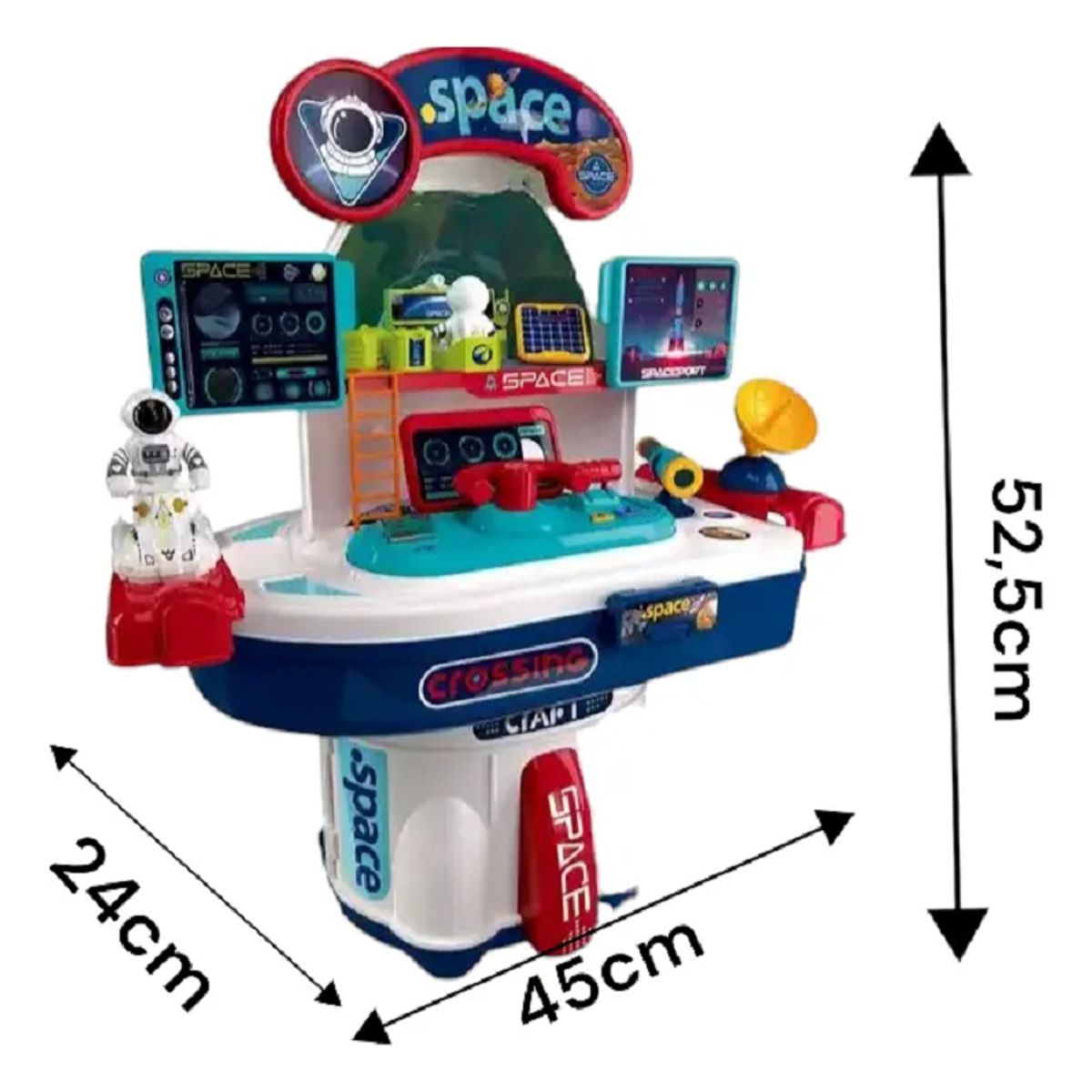 XIONG CHENG - Maleta Juego Simulador Transbordador Astronauta - Juguete Educativo Espacial 3 en 1