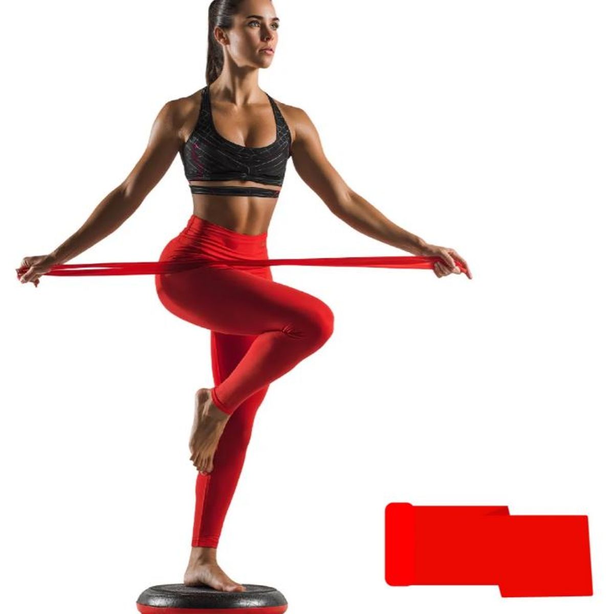 INNOVALL - Banda Elástica De Estiramiento 150 Cm Rehabilitacion Yoga Rojo