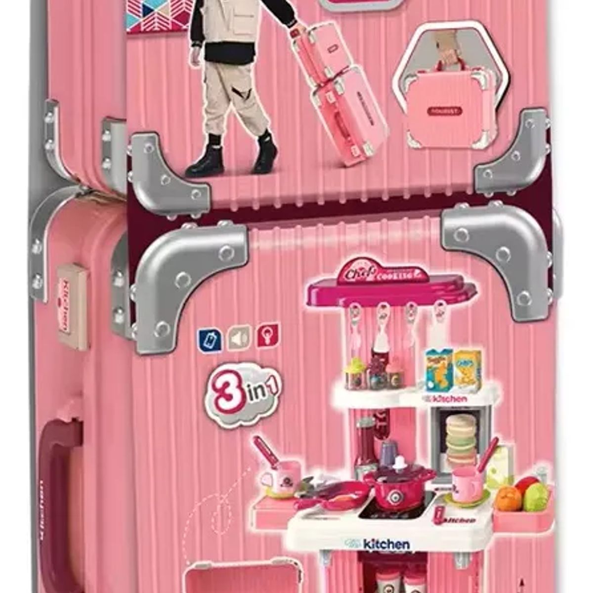XIONG CHENG - Cocina De Juguete Mediana The Kitchen 3 En 1
