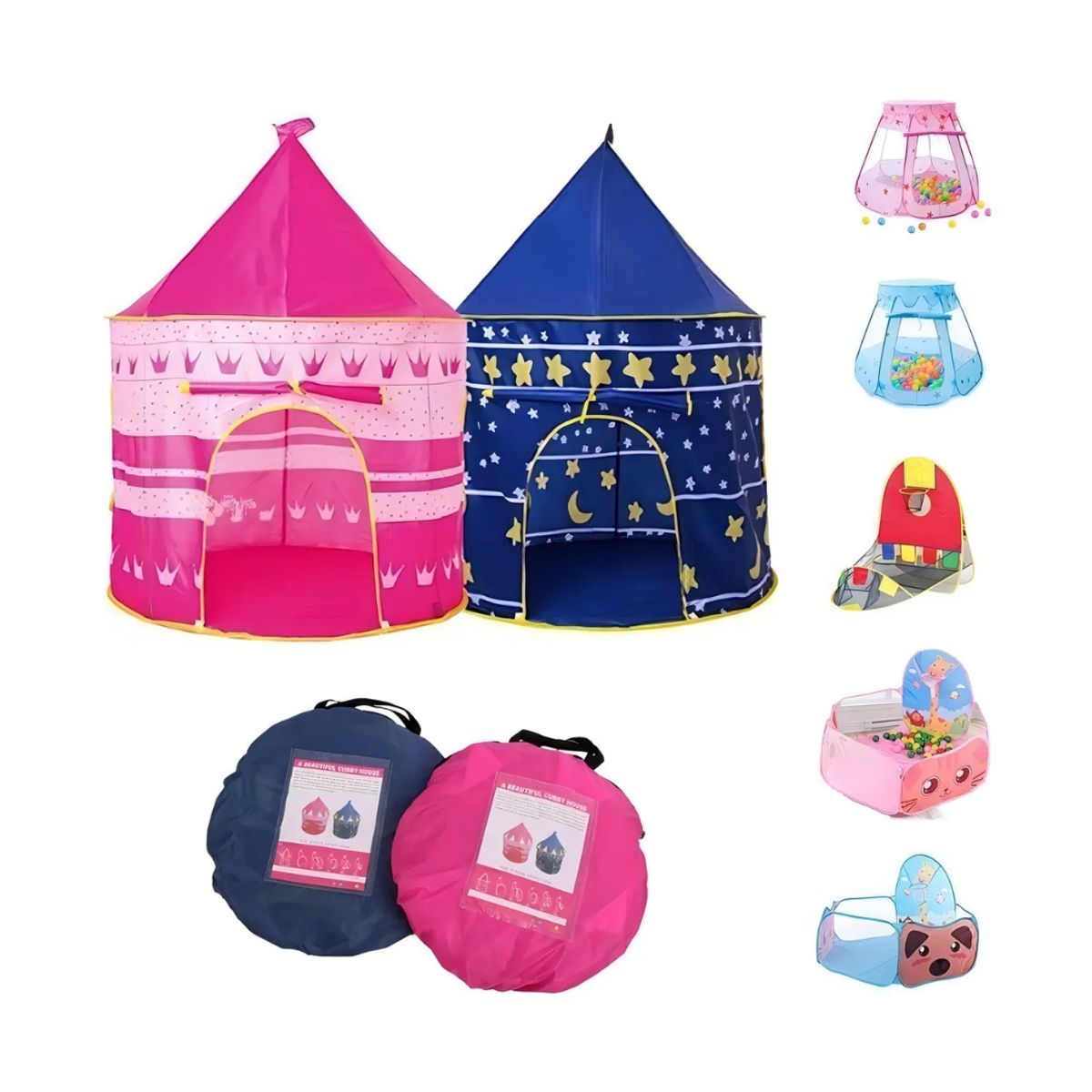 GENERICO - Carpa Infantil Castillo Princesa Niños Portátil Color Azul