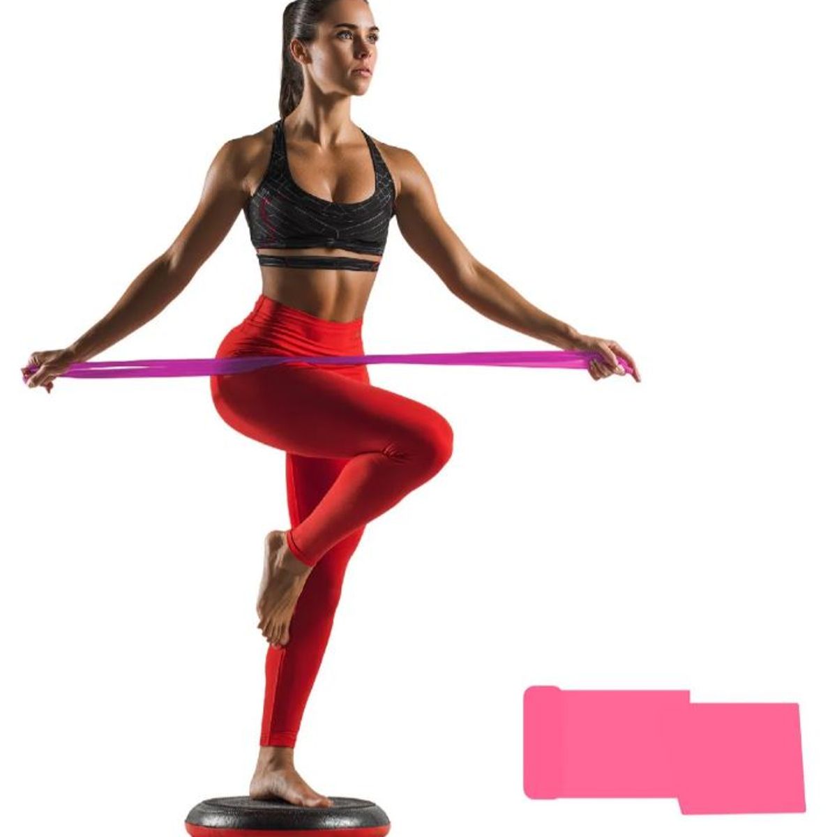 INNOVA - Banda Elástica De Estiramiento 150 Cm Rehabilitacion Yoga Rosa