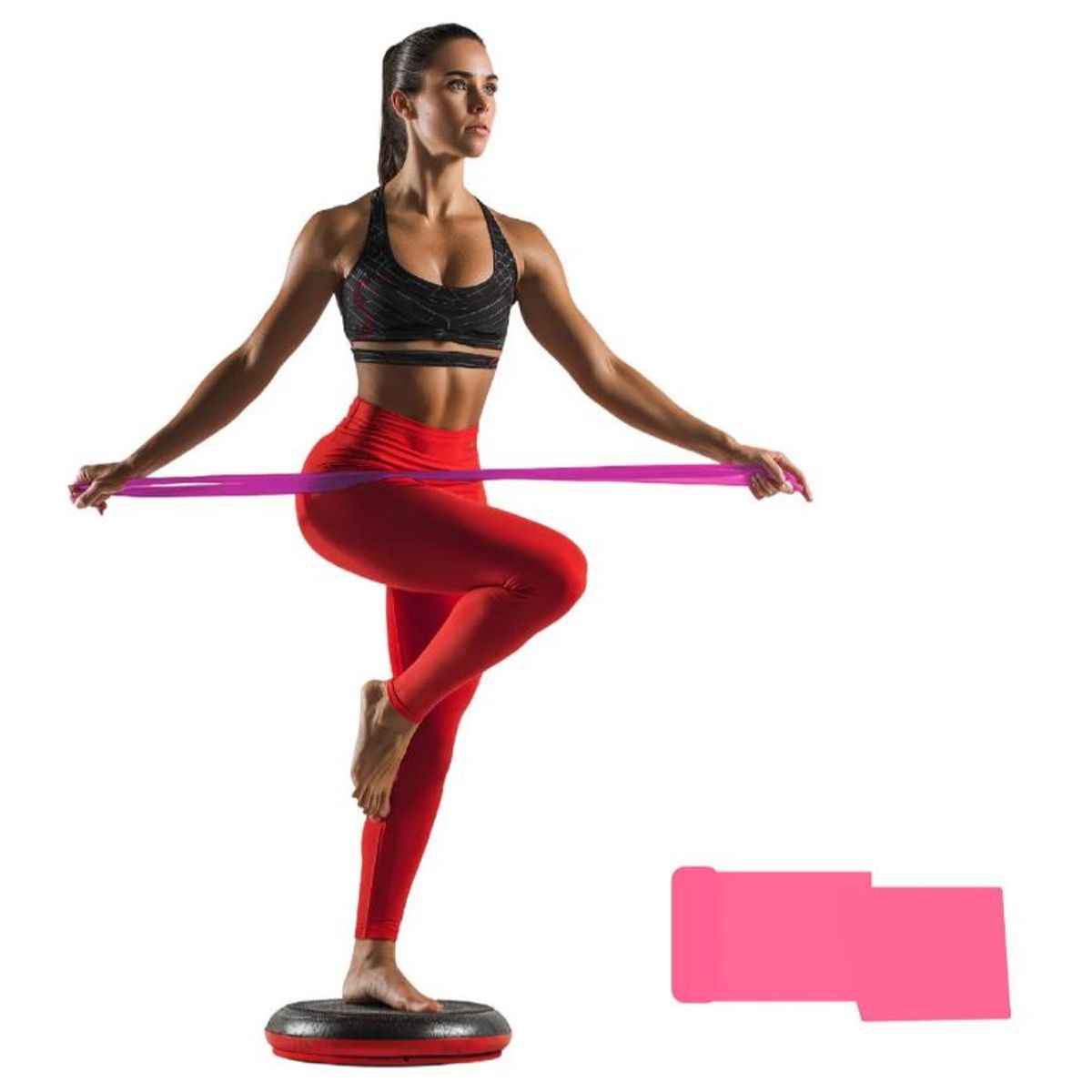 INNOVA - Banda Elástica De Estiramiento 150 Cm Rehabilitacion Yoga Rosa