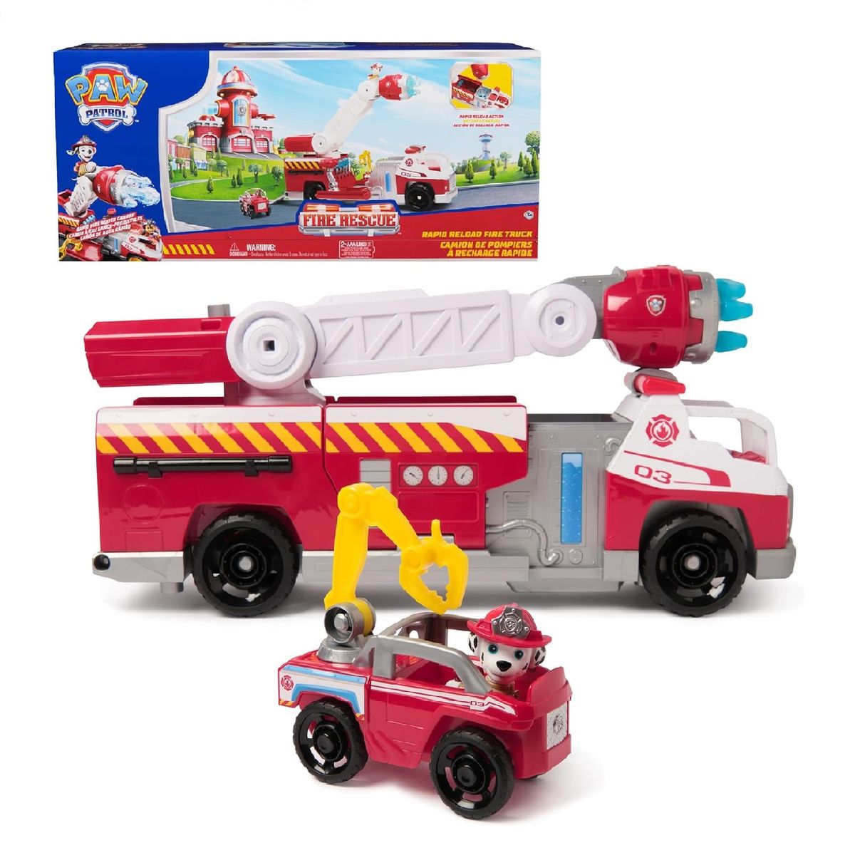 SPIN MASTER - Paw Patrol Fire Rescue Camion De Bomberos Luces Y Sonidos